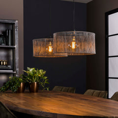 Hanglamp Stringshade 2 Lichts Zwart Nikkel
