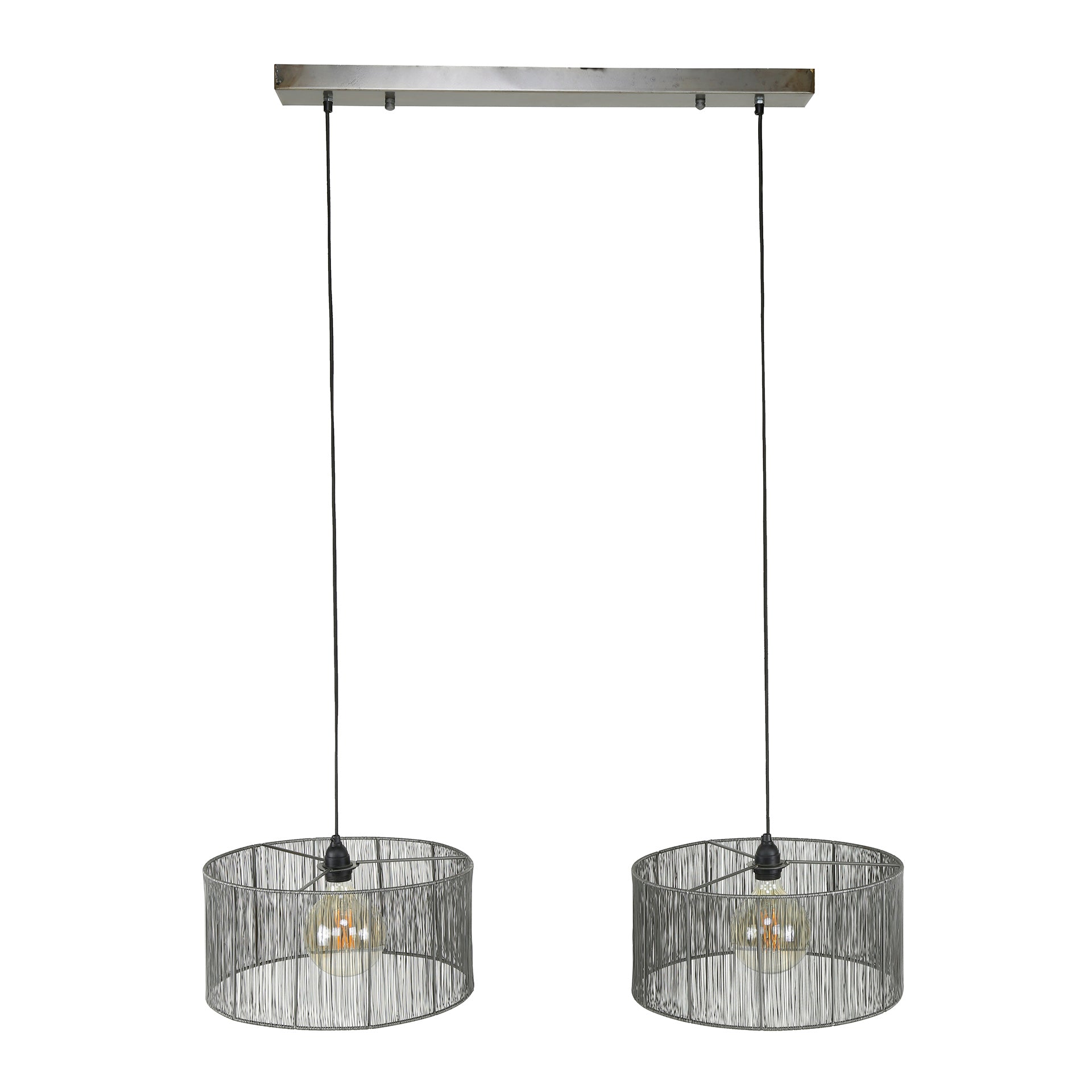 Hanglamp Stringshade 2 Lichts Zwart Nikkel
