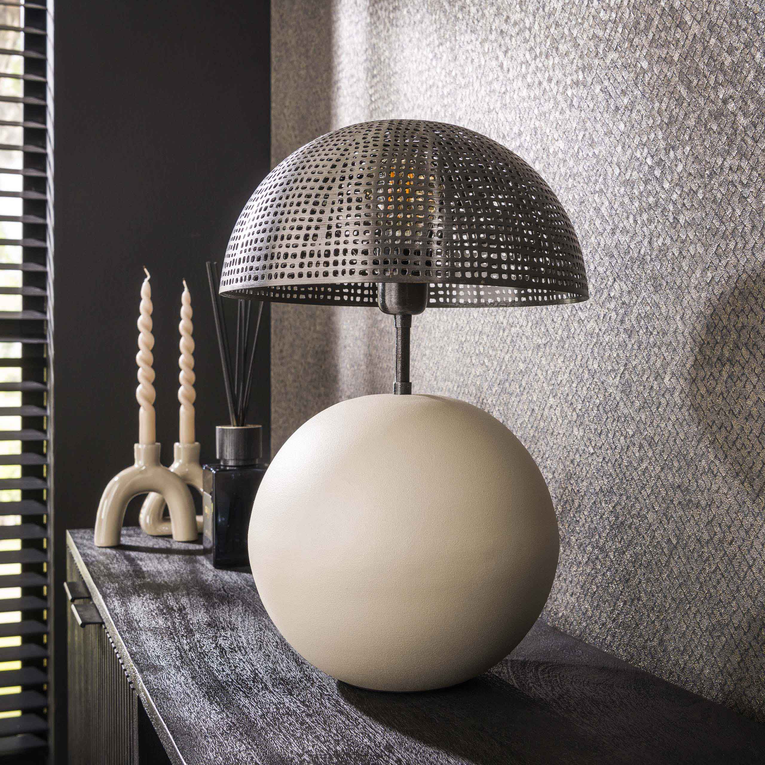 Tafellamp Sphere 1 Lichts Mat Beige