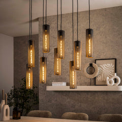Hanglamp Tube Mesh 5 4 Lichts Artic Zwart
