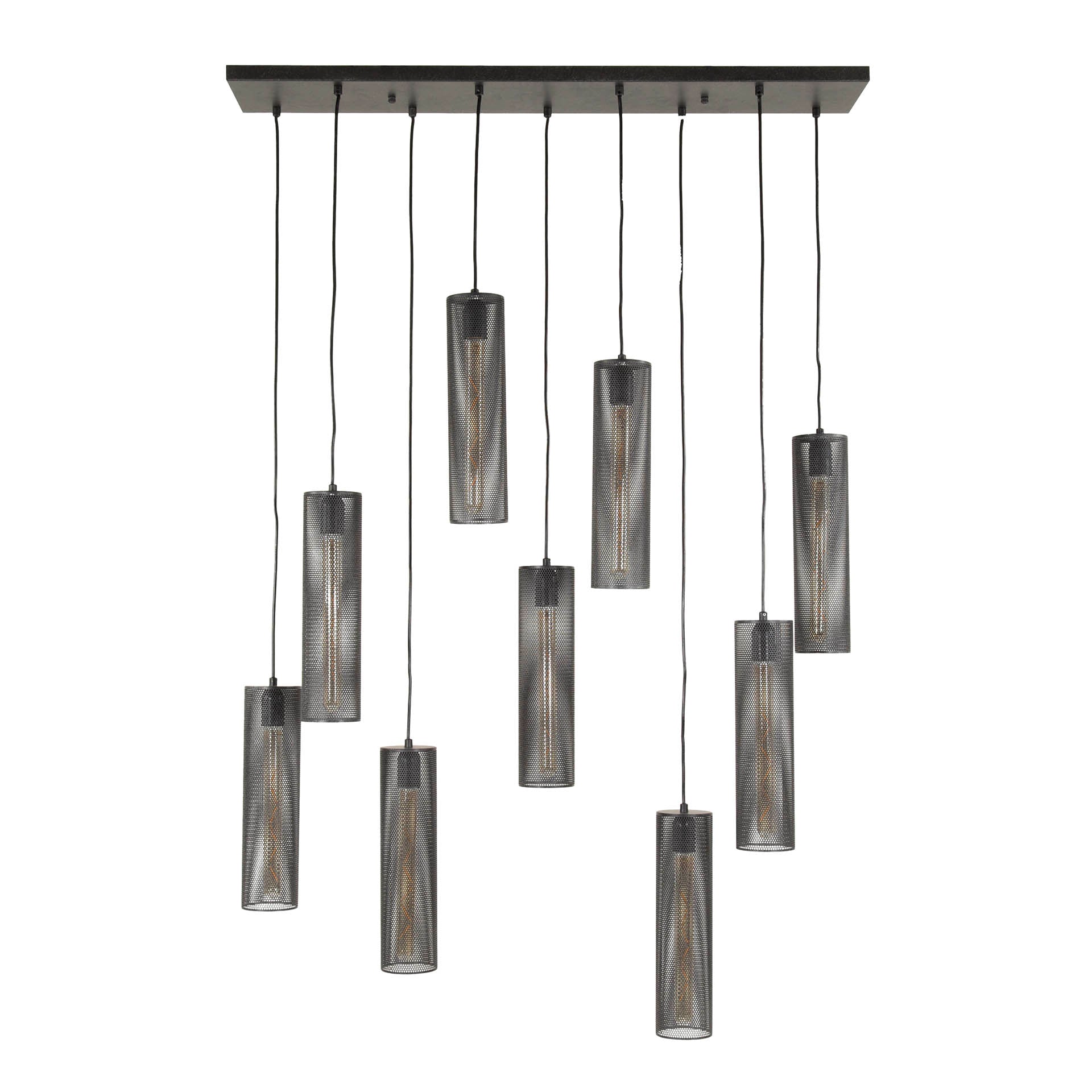 Hanglamp Tube Mesh 5 4 Lichts Artic Zwart