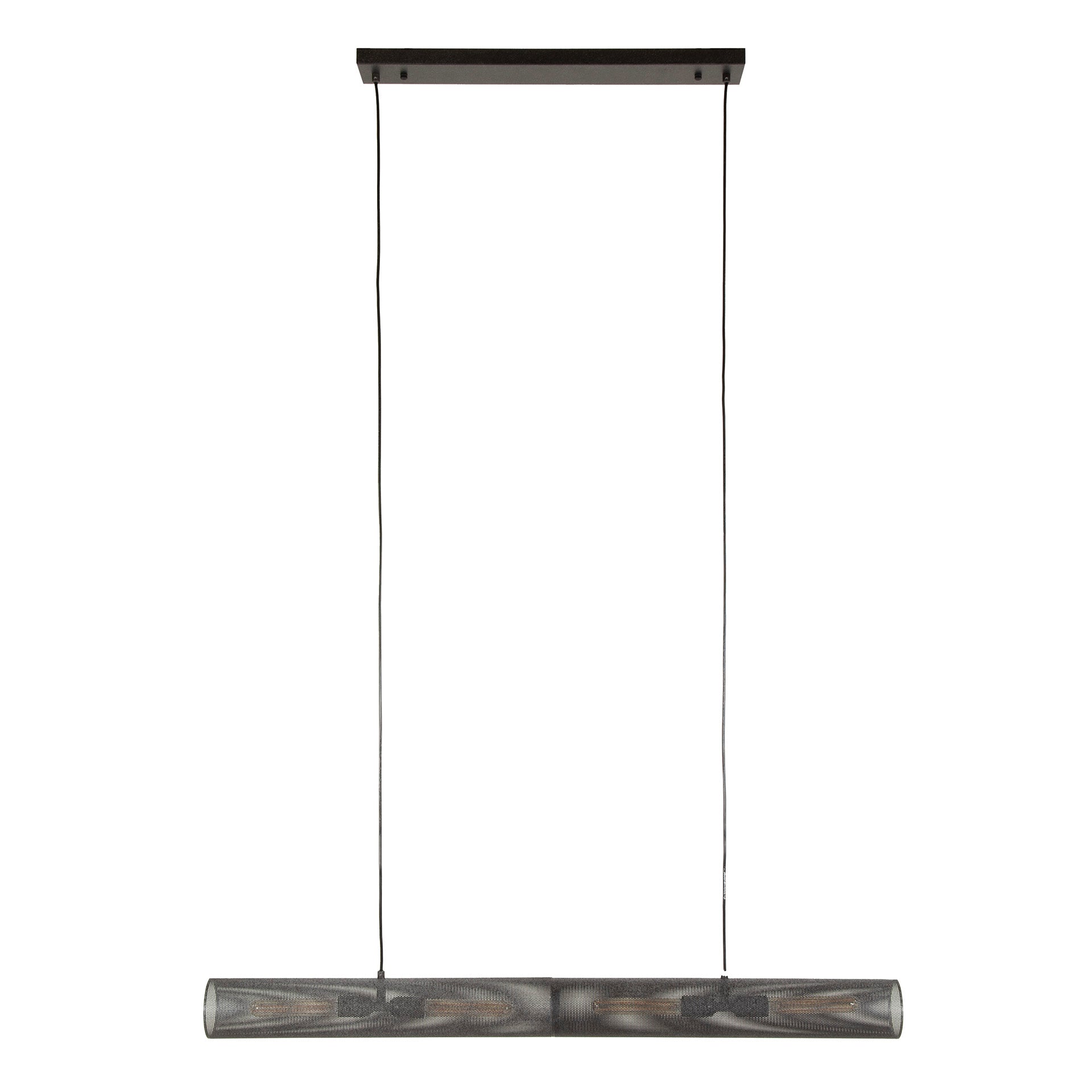 Hanglamp Tube Mesh 4 Lichts 120Cm Artic Zwart