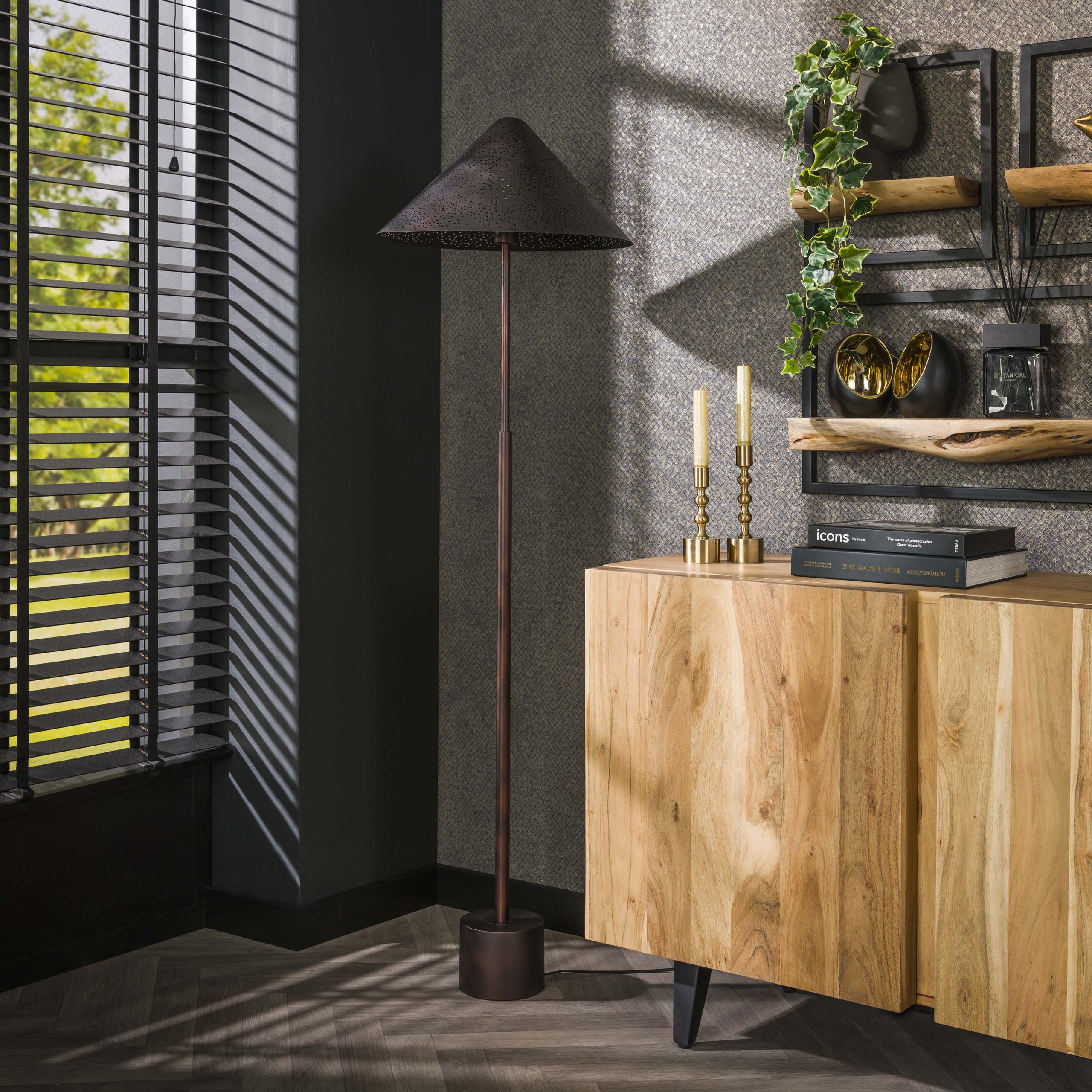 Vloerlamp Kosmos 1 Lichts Charcoal
