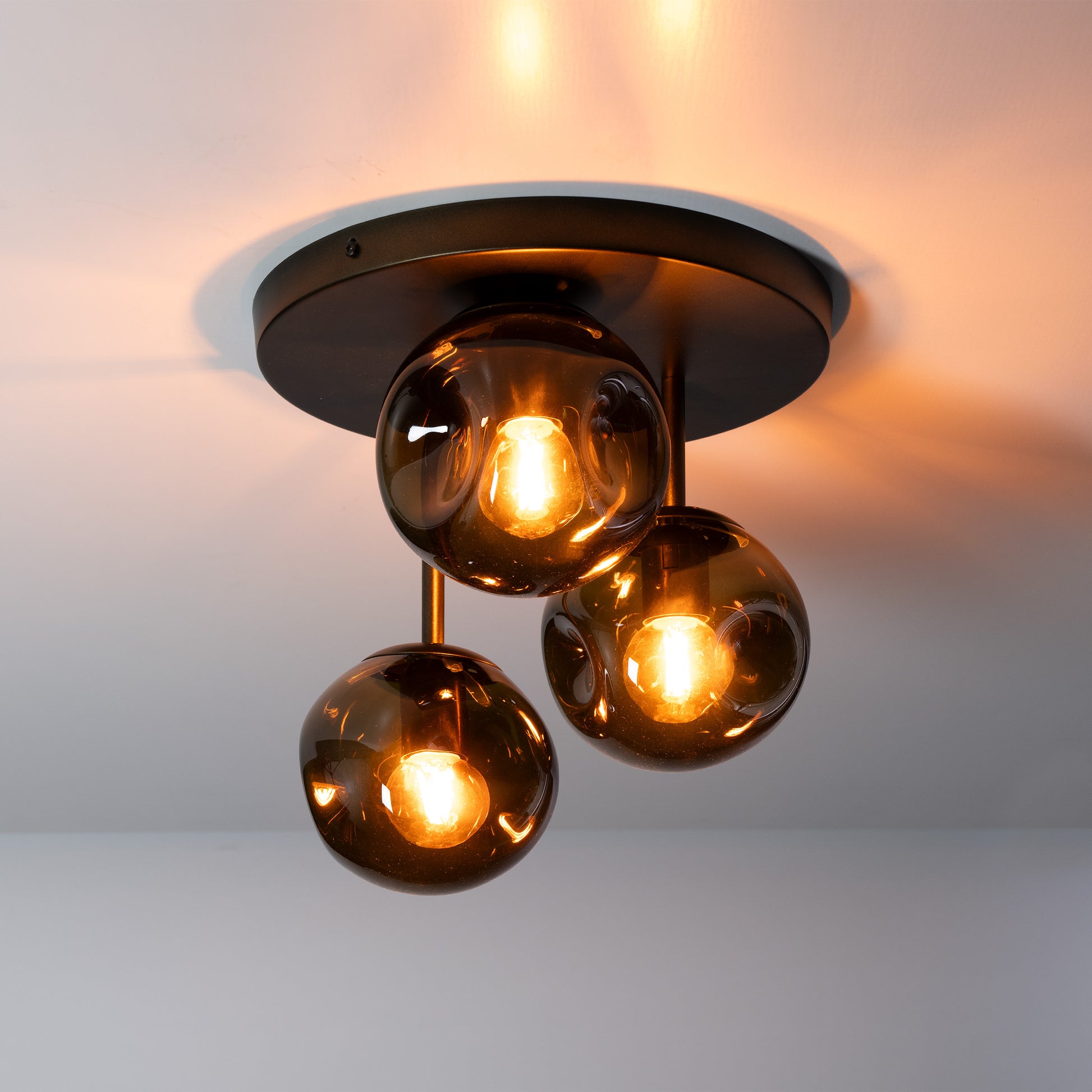 Plafondlamp Stellar 3-lichts / Sienna bruin