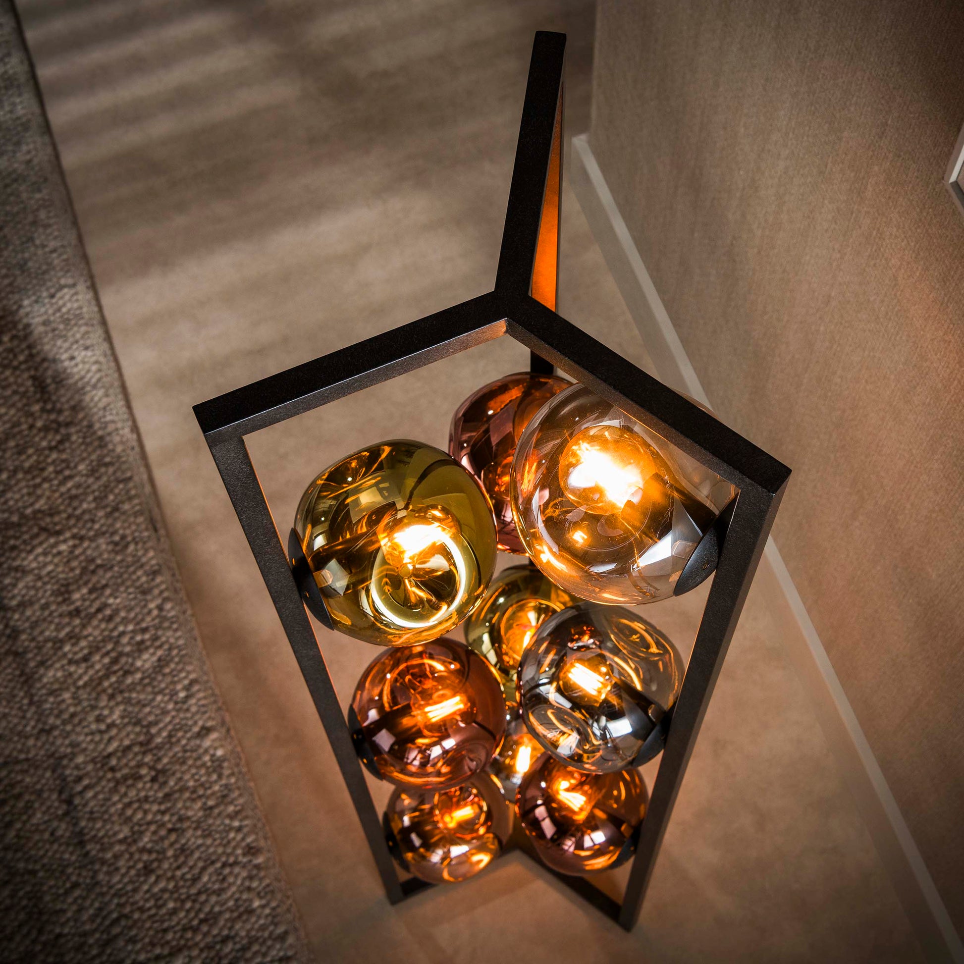 Vloerlamp Stellar 9-lichts / Artic zwart