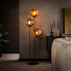 Vloerlamp Stellar Getrapt 3 Lichts Artic Zwart