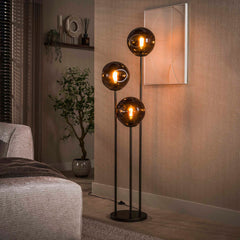 Vloerlamp Stellar getrapt 3-lichts / Sienna bruin