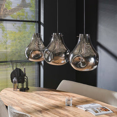Hanglamp Dent Glass 3 Lichts Artic Zwart