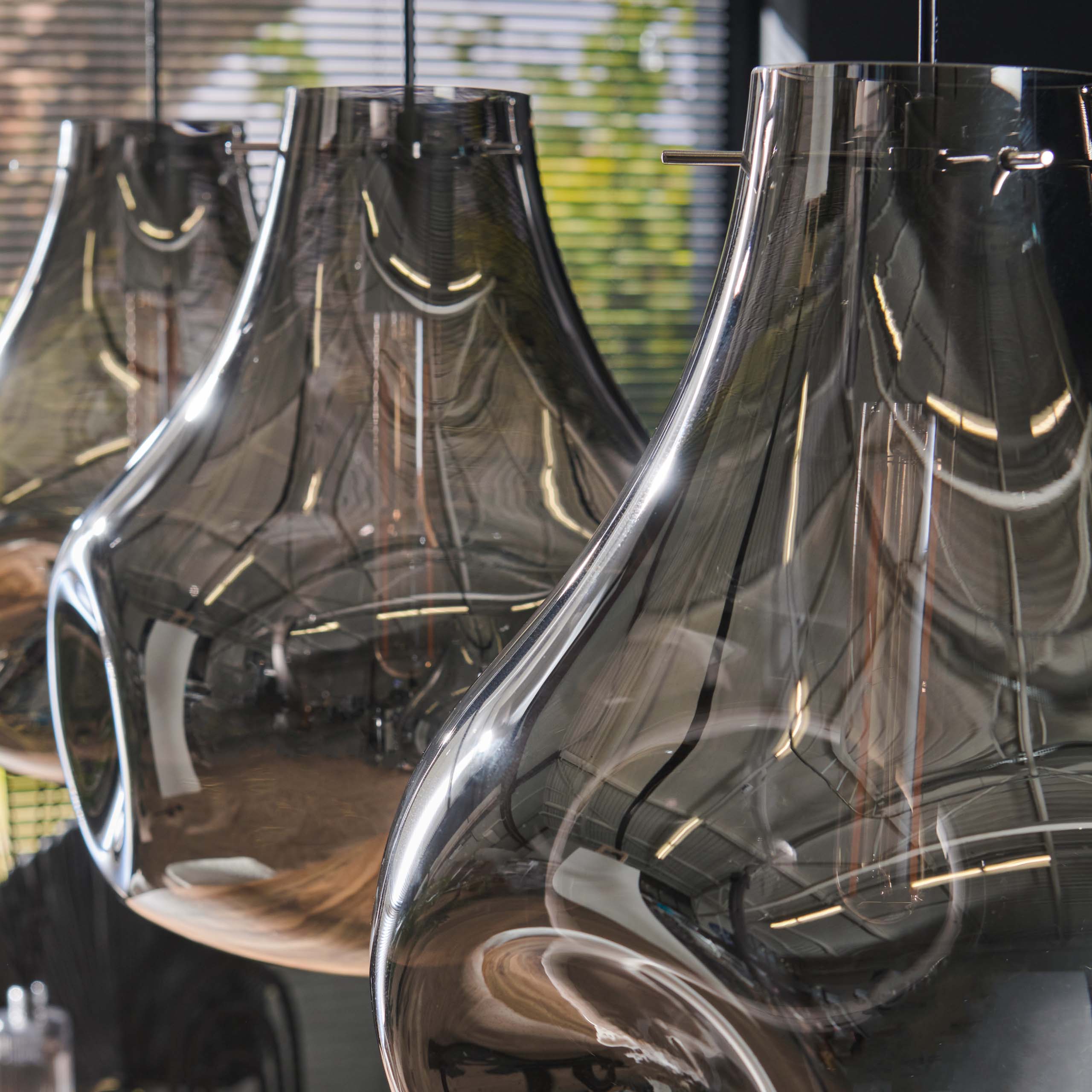 Hanglamp Dent Glass 3 Lichts Artic Zwart