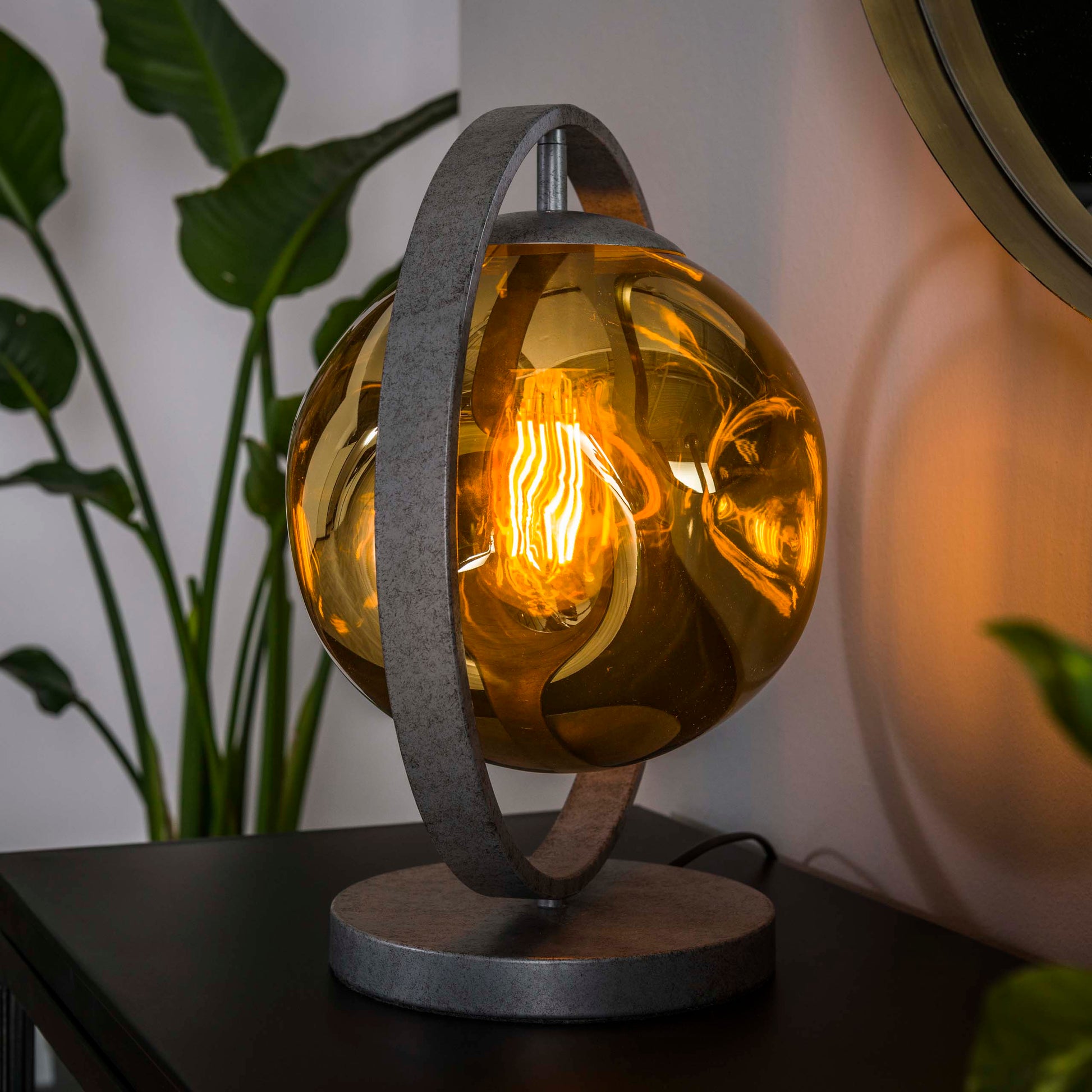 Tafellamp Stellar 1-lichts / Oud zilver