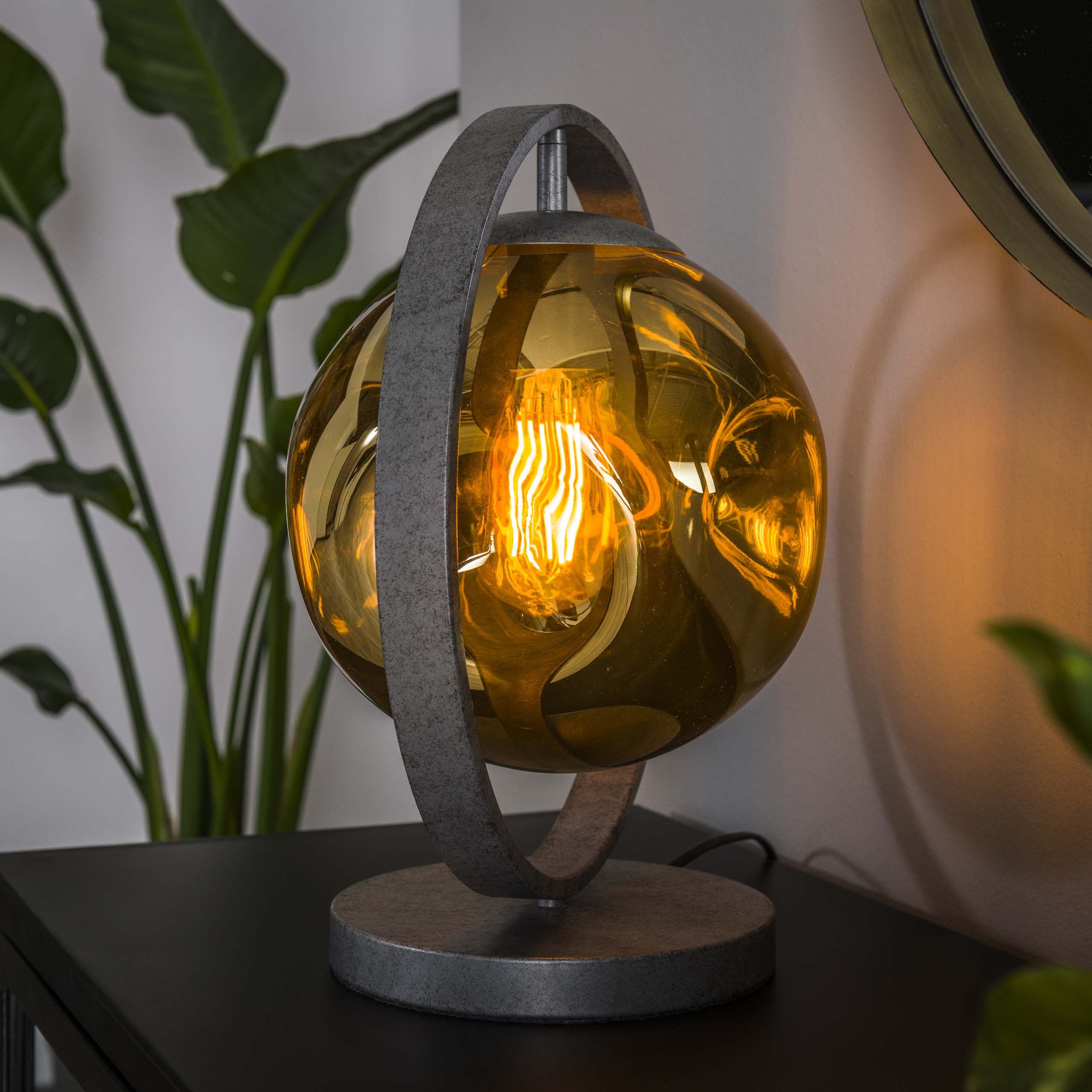 Tafellamp Stellar 1-lichts / Oud zilver