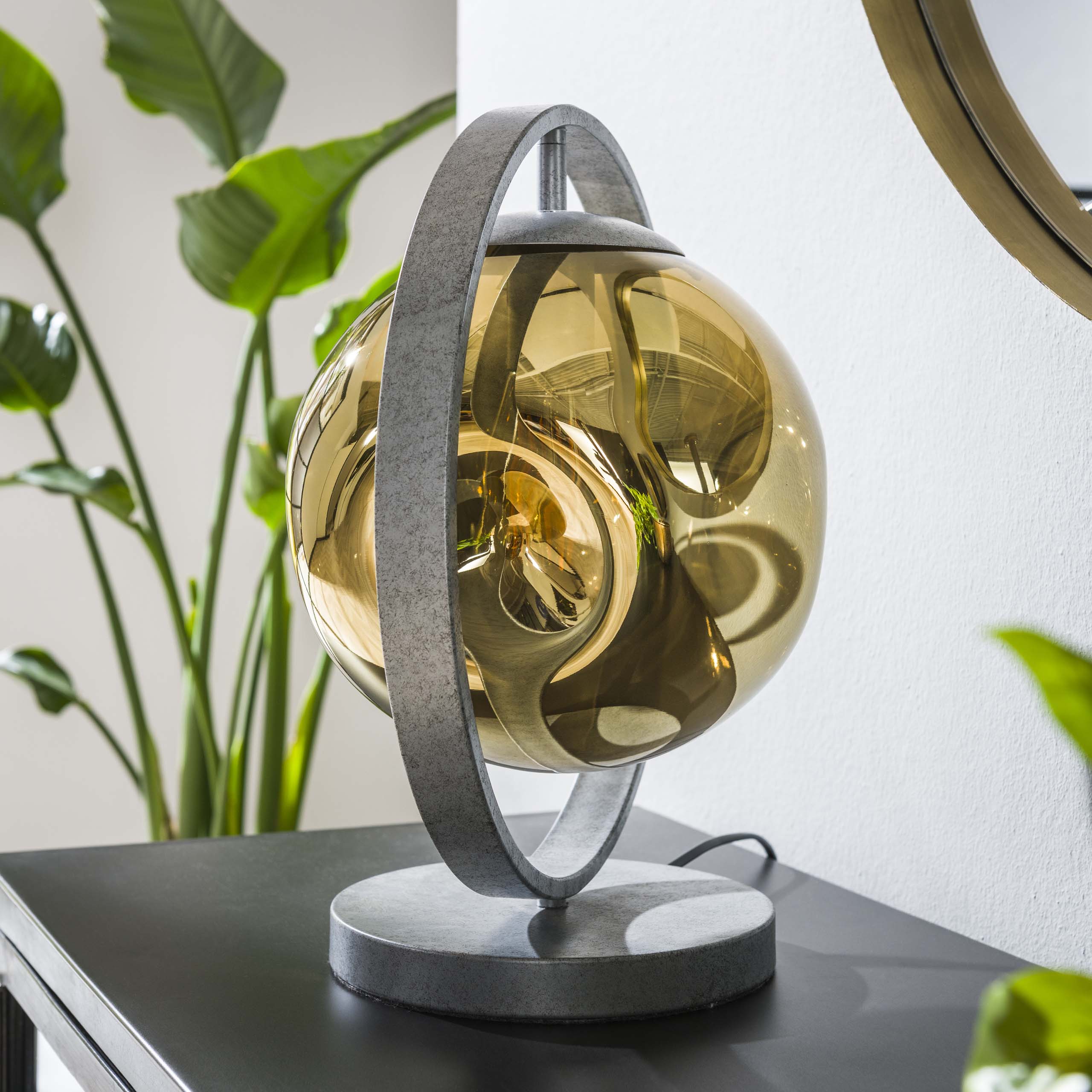 Tafellamp Stellar 1 Lichts Oud Zilver