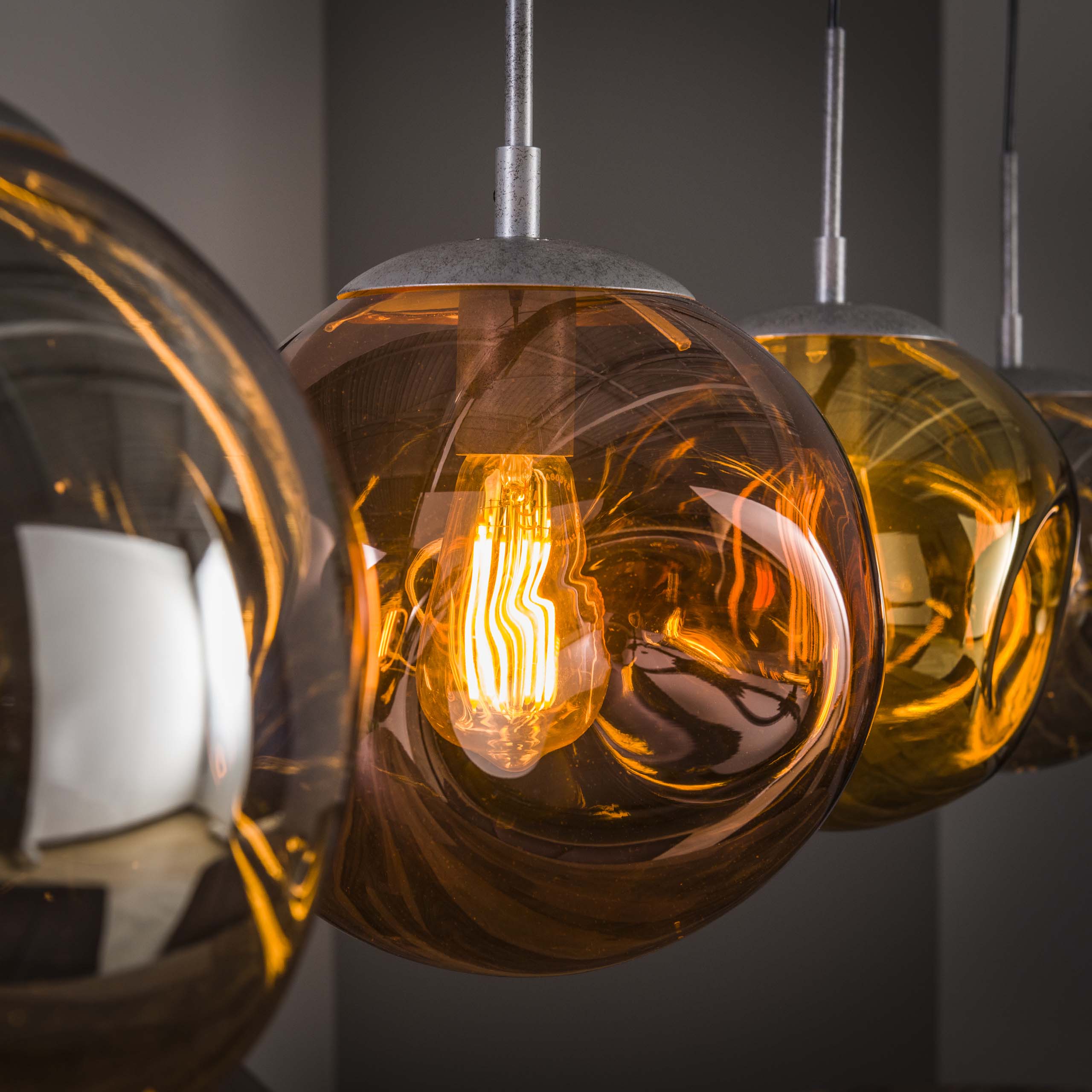 Hanglamp Stellar 4 Lichts Oud Zilver