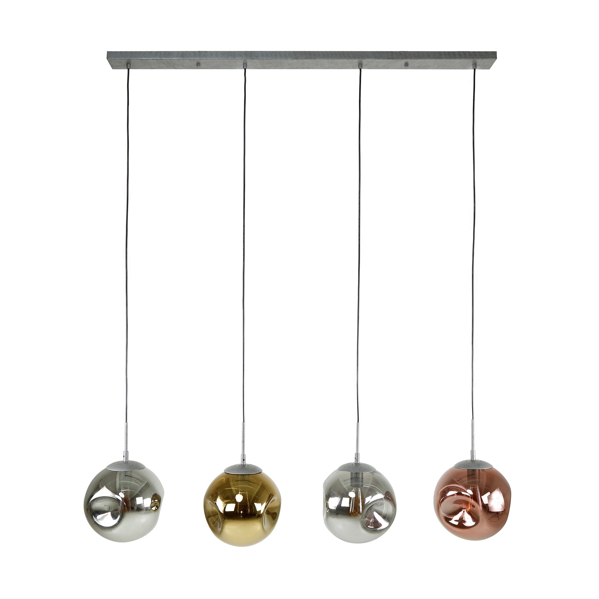 Hanglamp Stellar 4 Lichts Oud Zilver