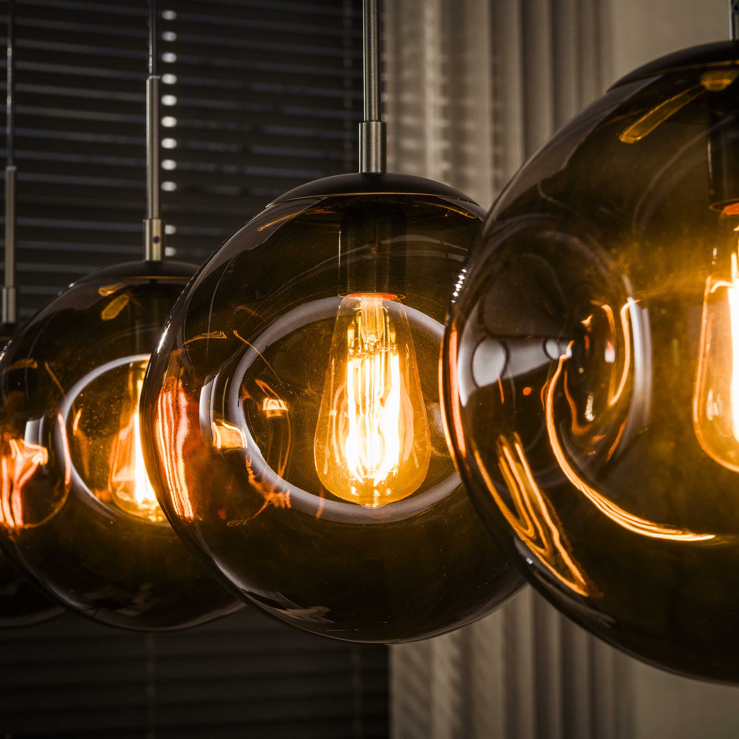 Hanglamp Stellar 4-lichts / Sienna bruin