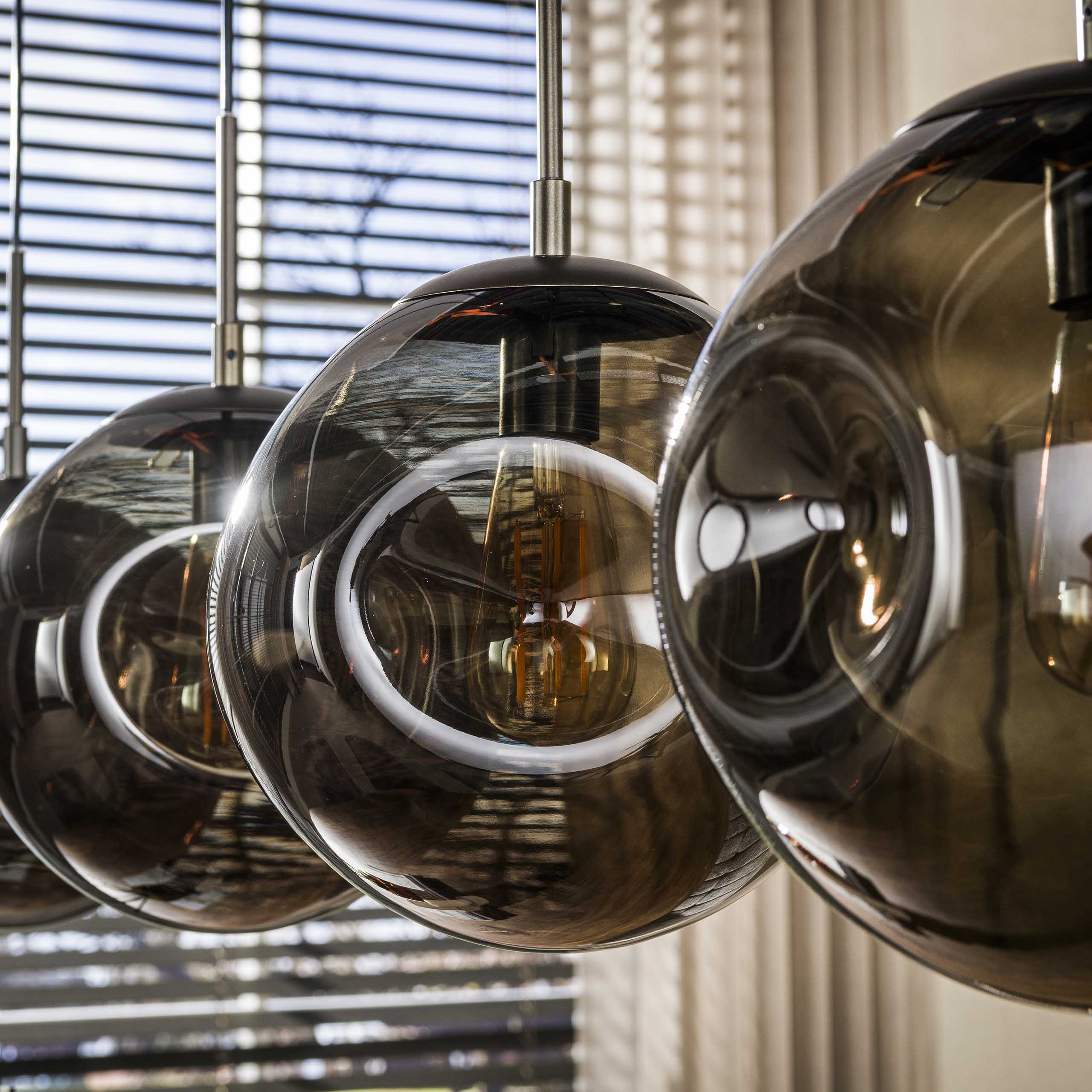 Hanglamp Stellar 4-lichts / Sienna bruin