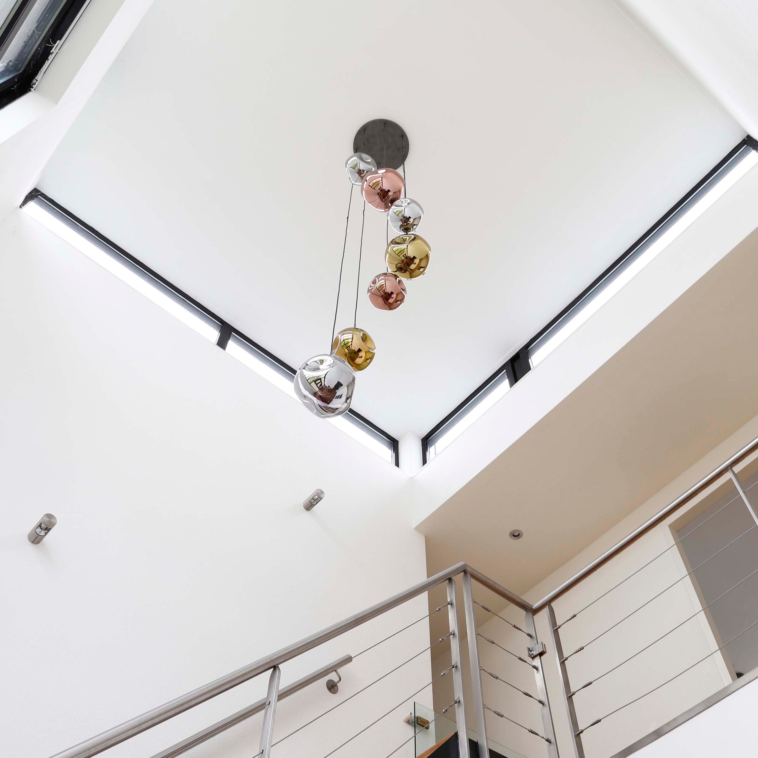 Hanglamp Stellar Getrapt 7 Lichts Oud Zilver