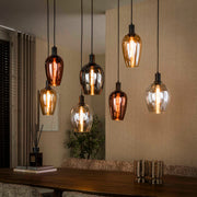 Hanglamp Amfora 7-lichts / Artic zwart