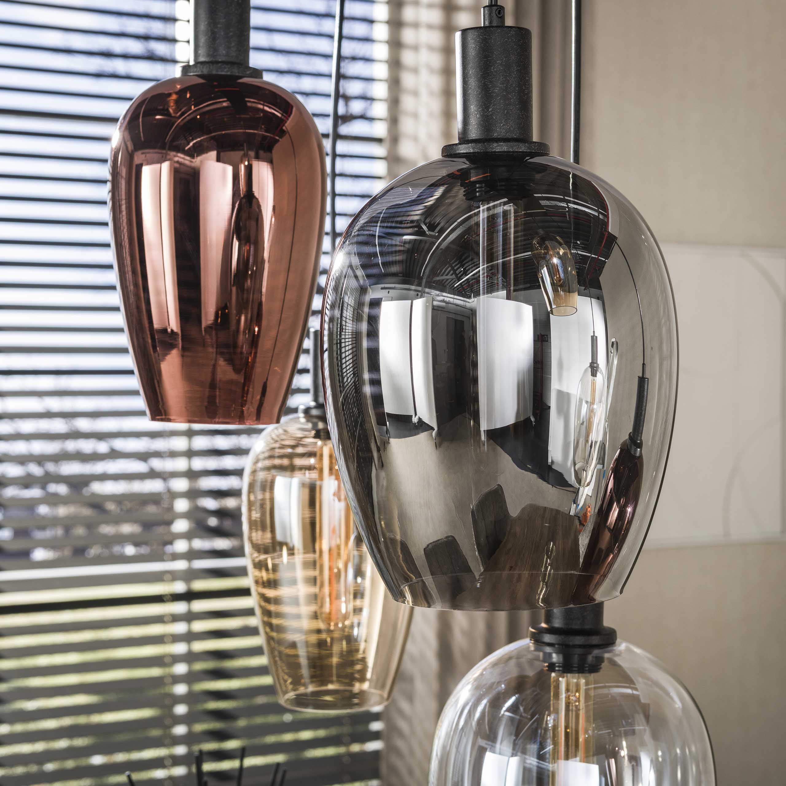 Hanglamp Amfora 7-lichts / Artic zwart