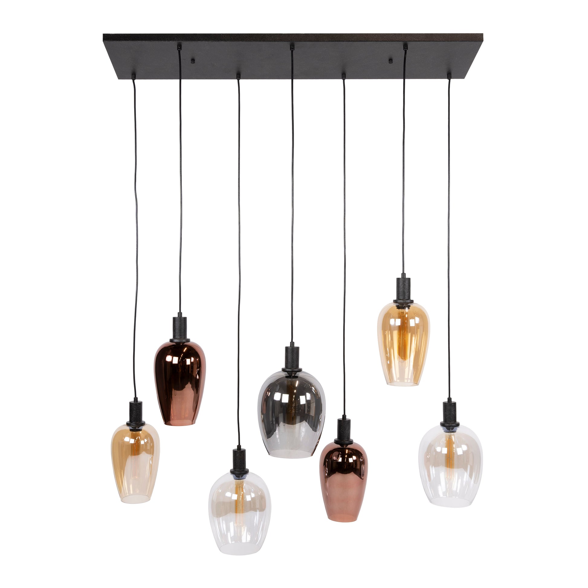 Hanglamp Amfora 7-lichts / Artic zwart