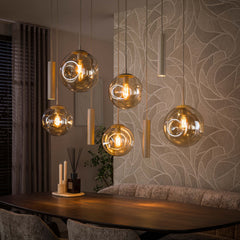 Hanglamp Stellar pendel 5+4-lichts / Beige
