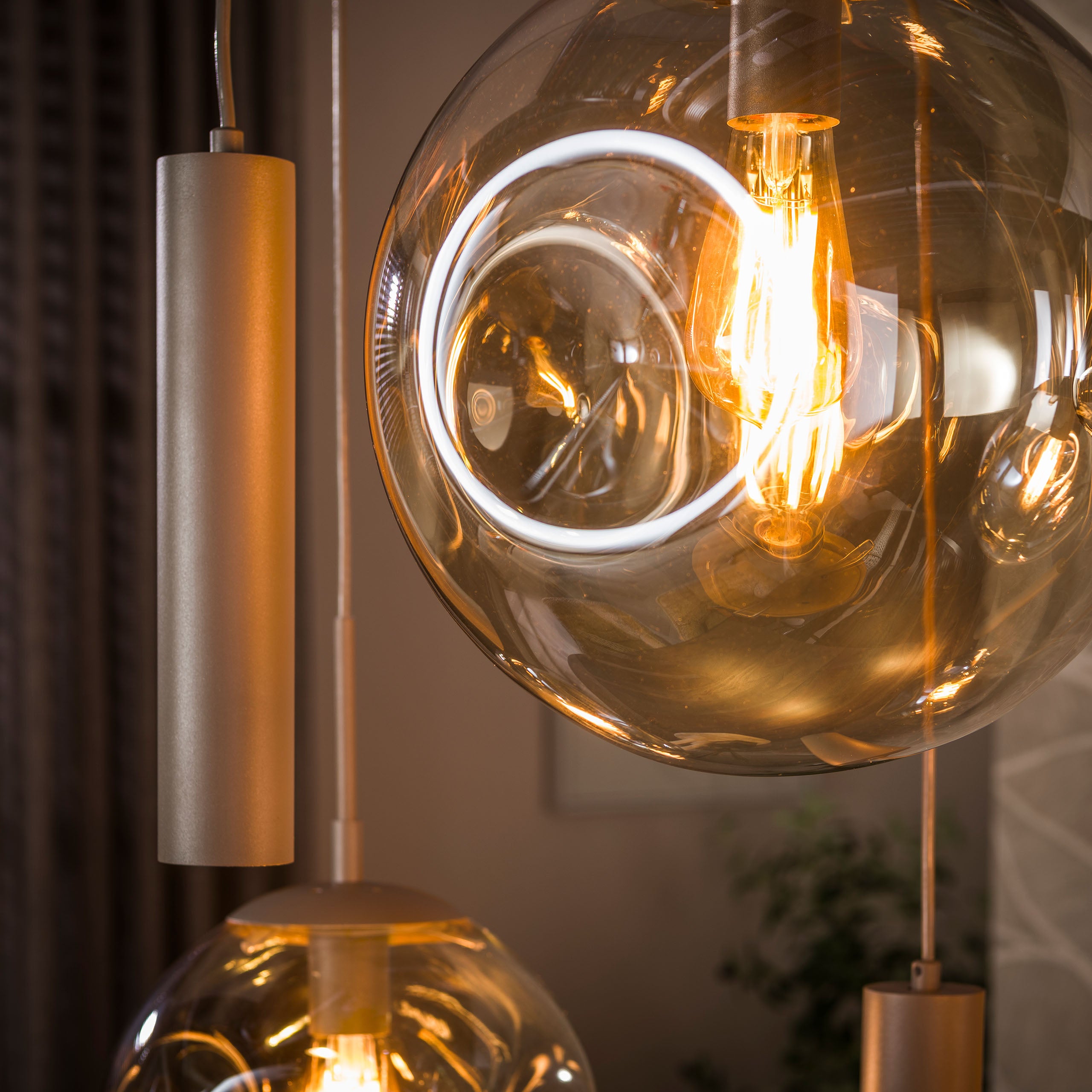Hanglamp Stellar pendel 5+4-lichts / Beige