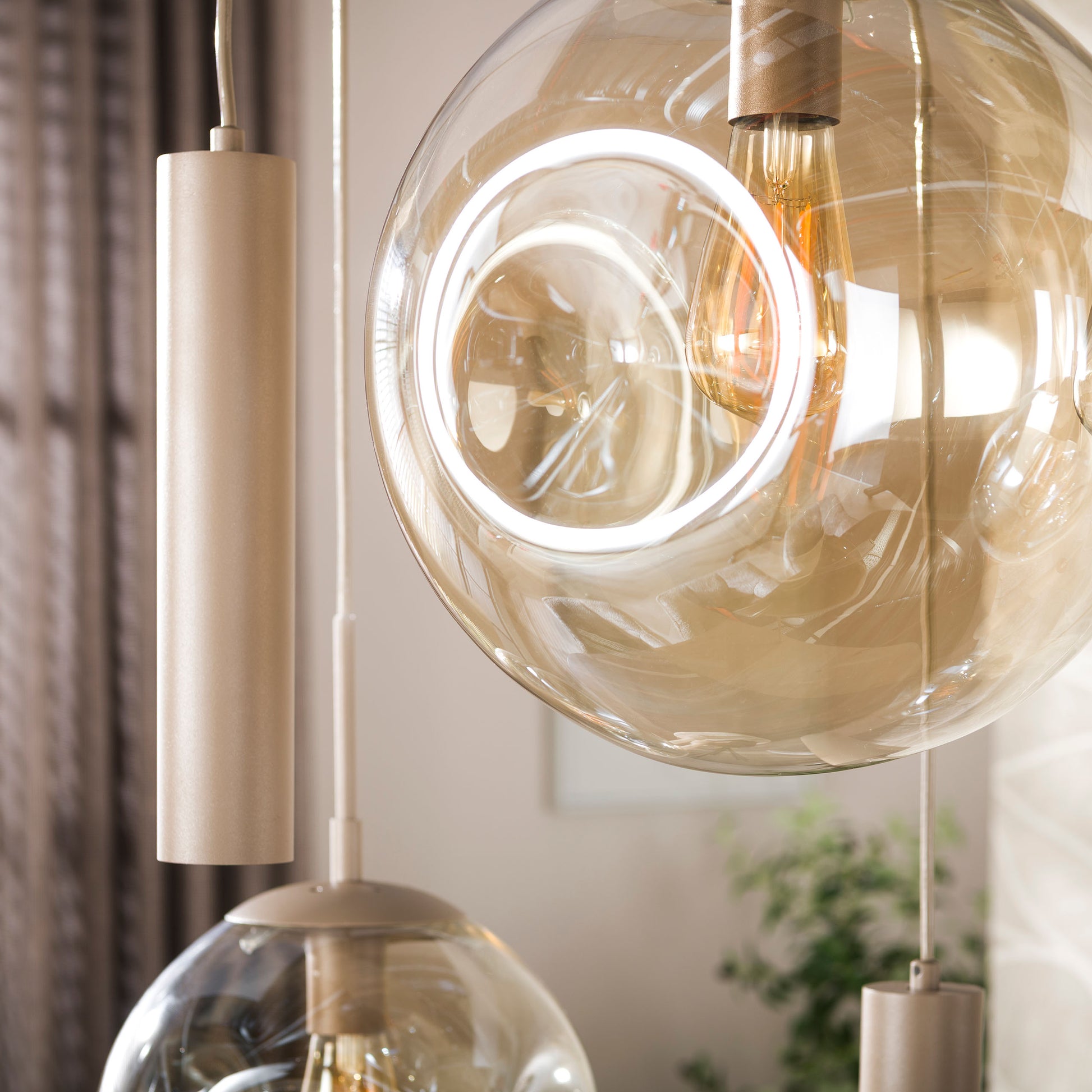 Hanglamp Stellar pendel 5+4-lichts / Beige