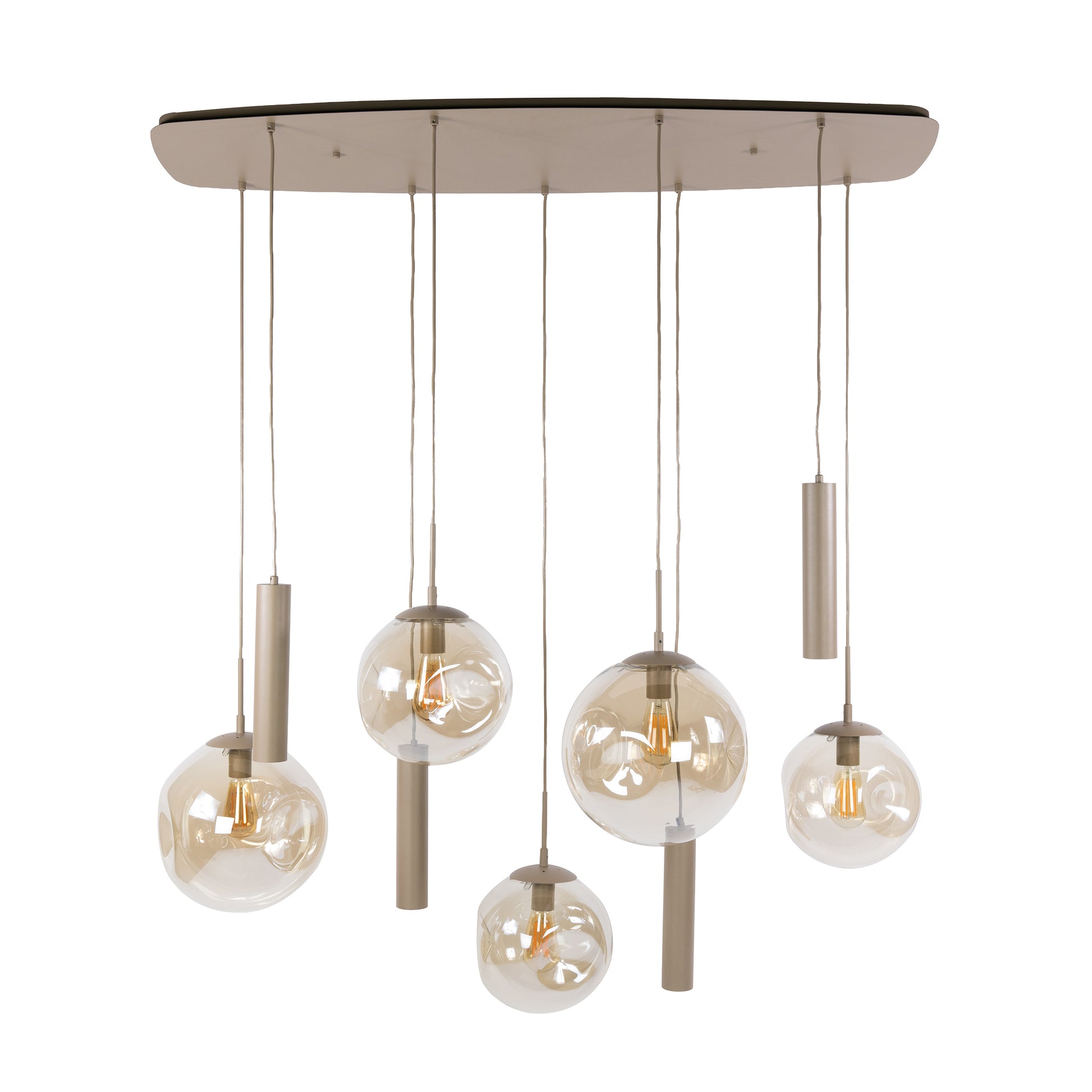 Hanglamp Stellar pendel 5+4-lichts / Beige