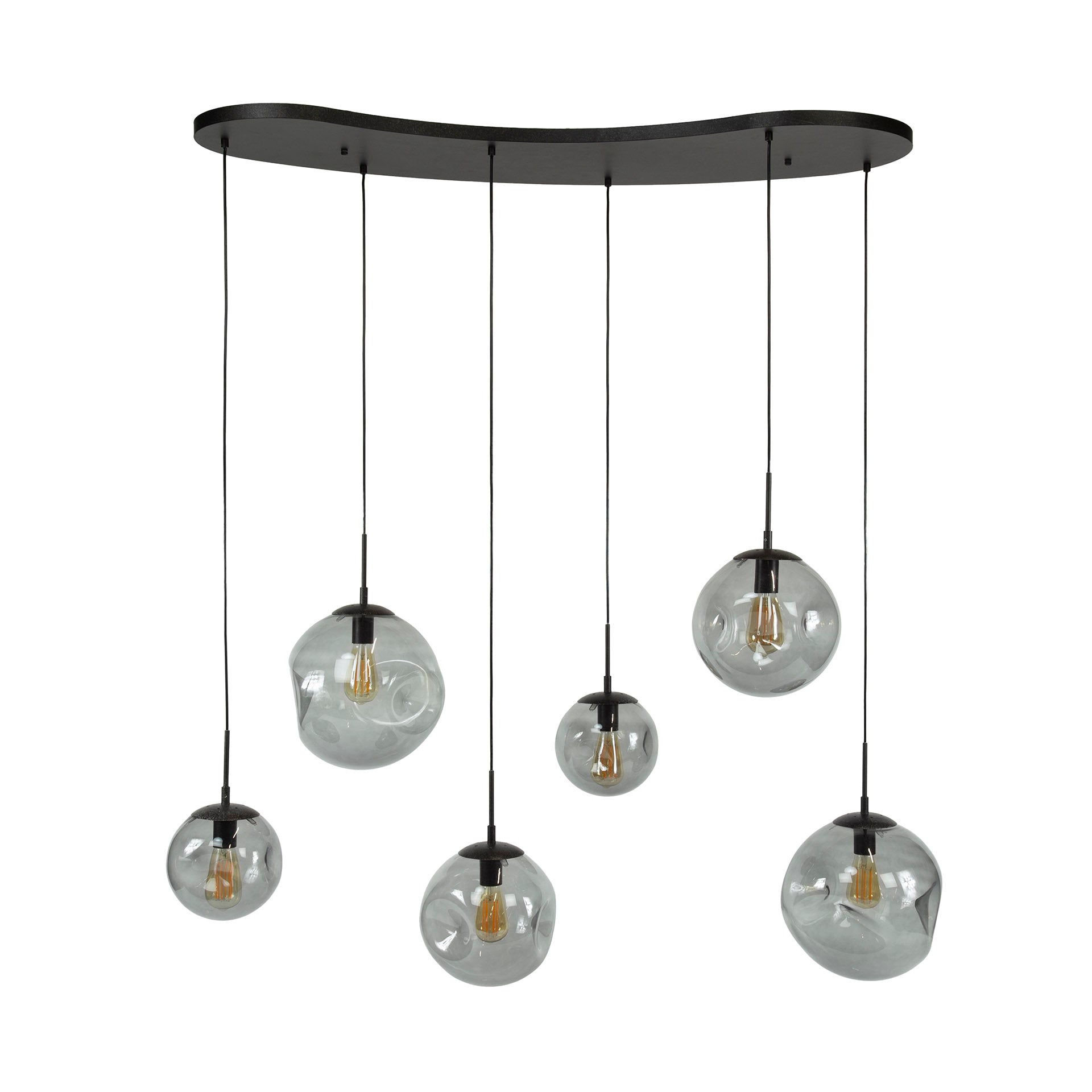 Hanglamp Stellar Black 6 Lichts Artic Zwart