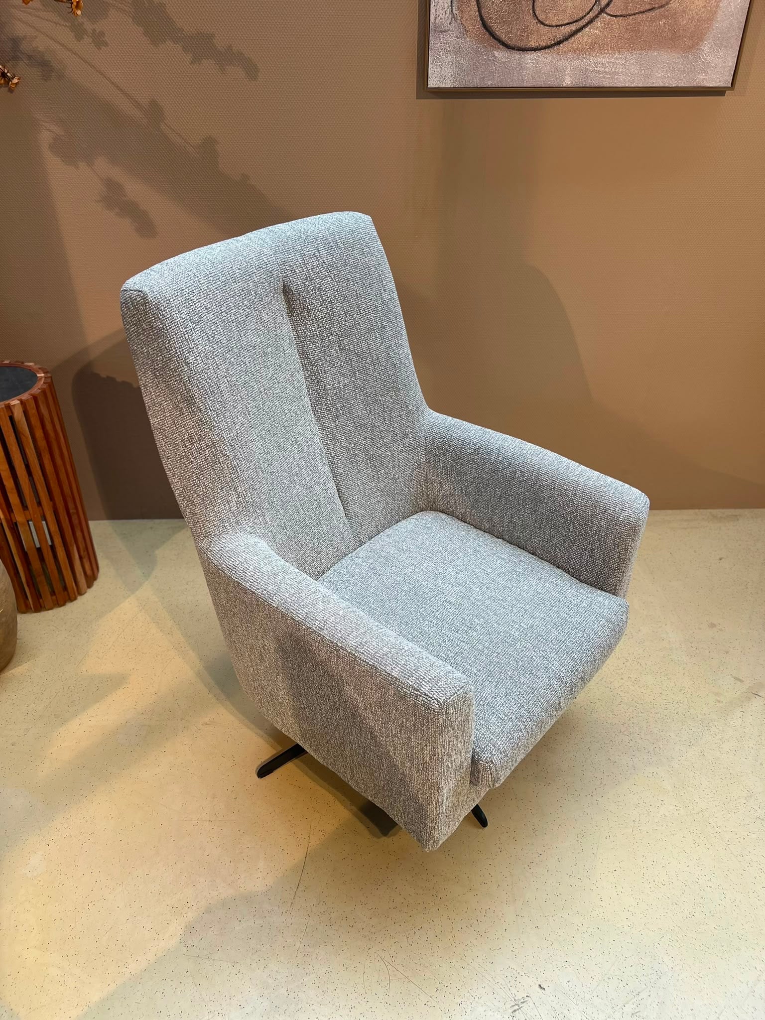 Fauteuil Wales Clay – Draaibare Relaxfauteuil met Hoge Rug (Stof Lodge)