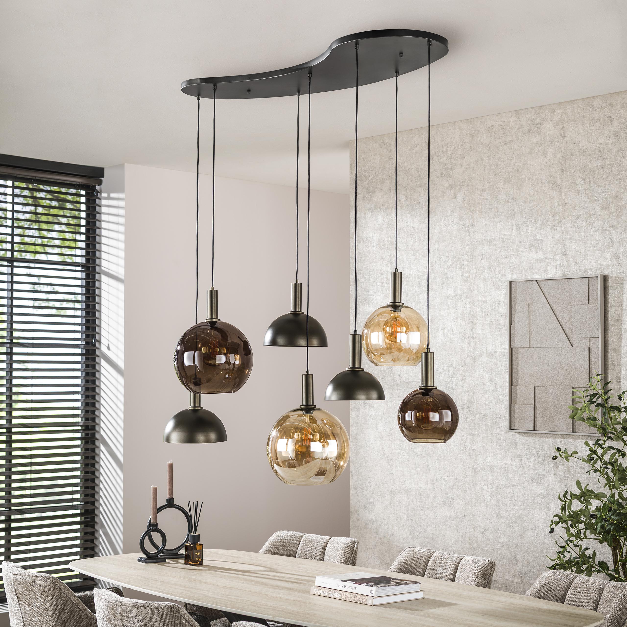 Hanglamp Cluster 4 3 Lichts Sienna Bruin