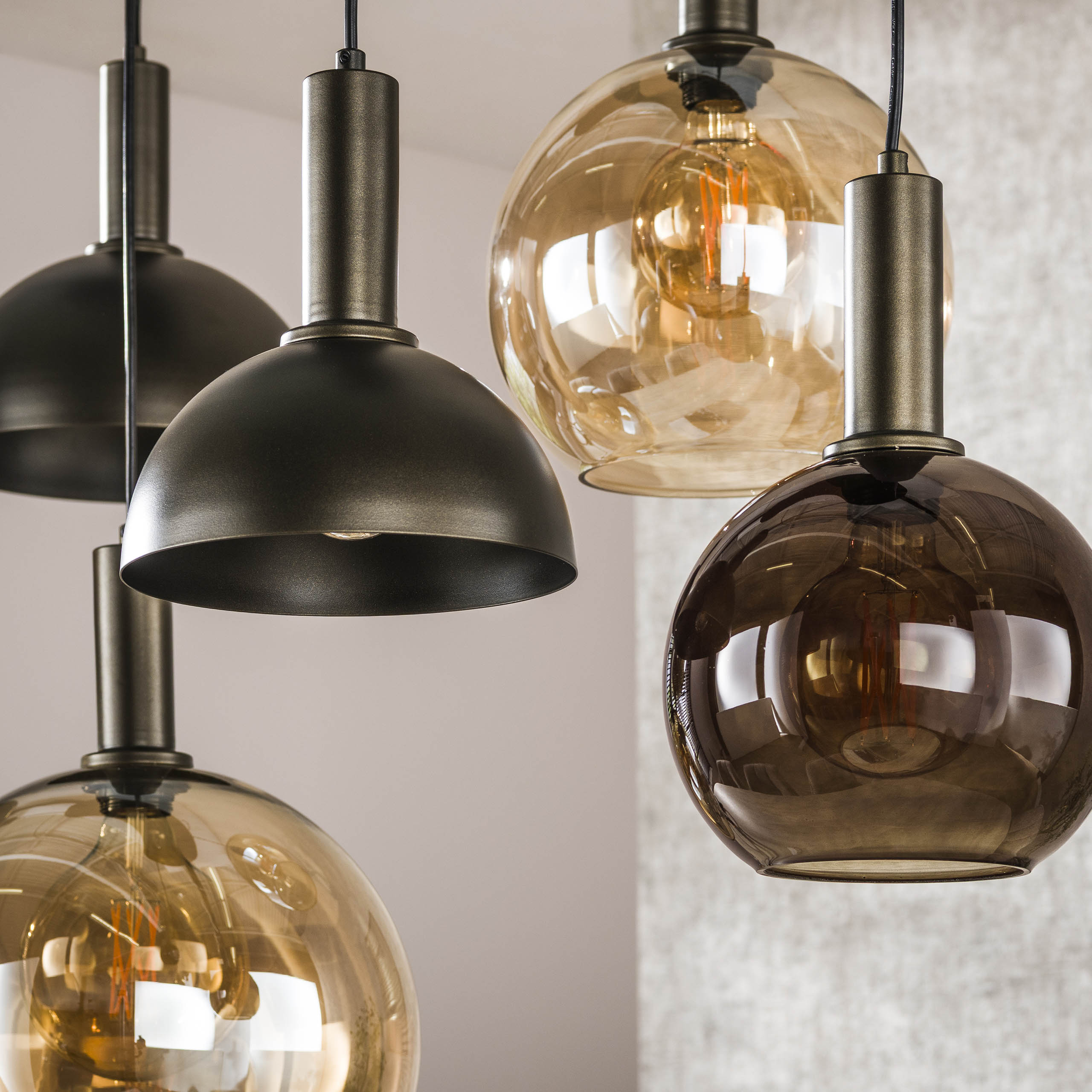Hanglamp Cluster 4 3 Lichts Sienna Bruin