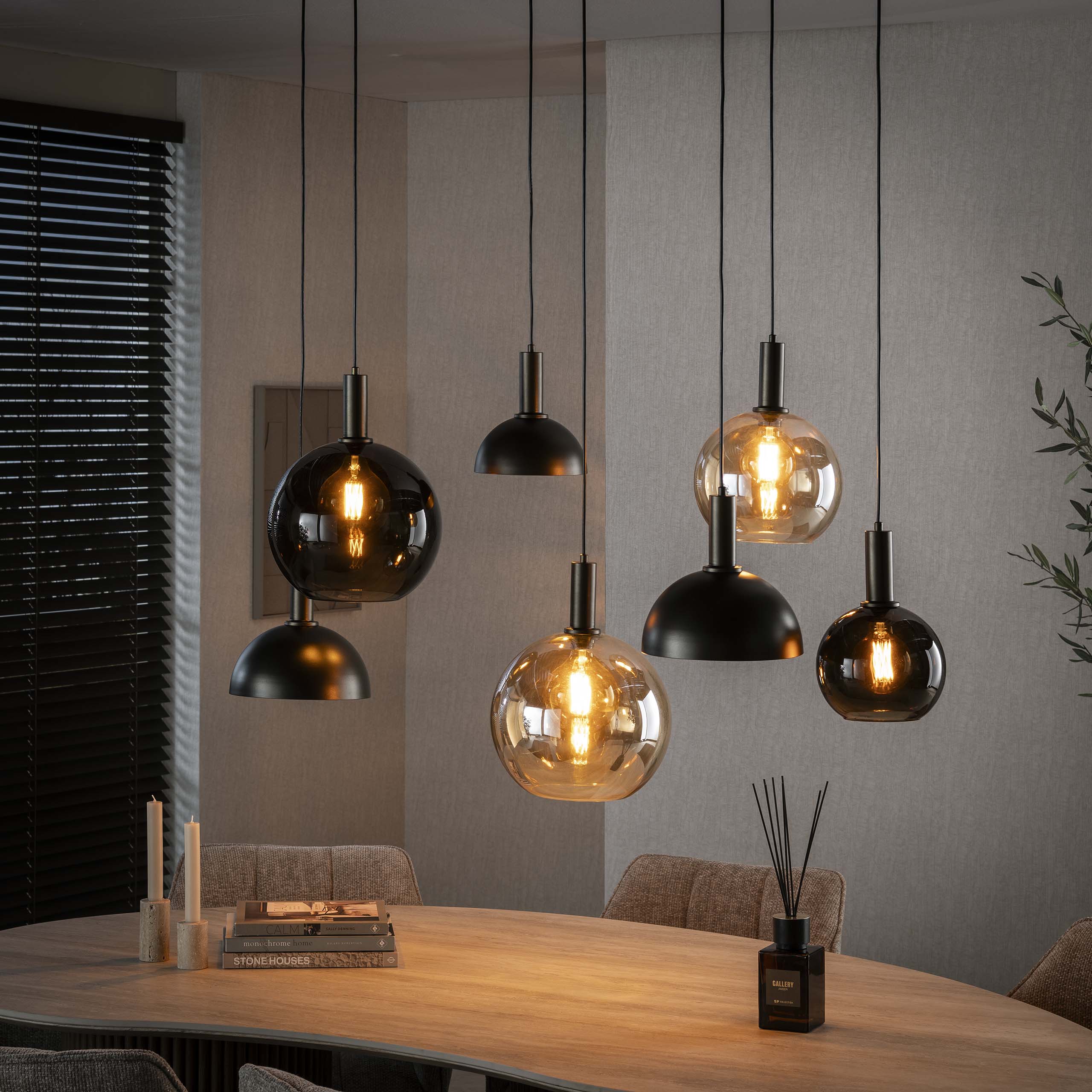 Hanglamp Cluster 4 3 Lichts Sienna Bruin