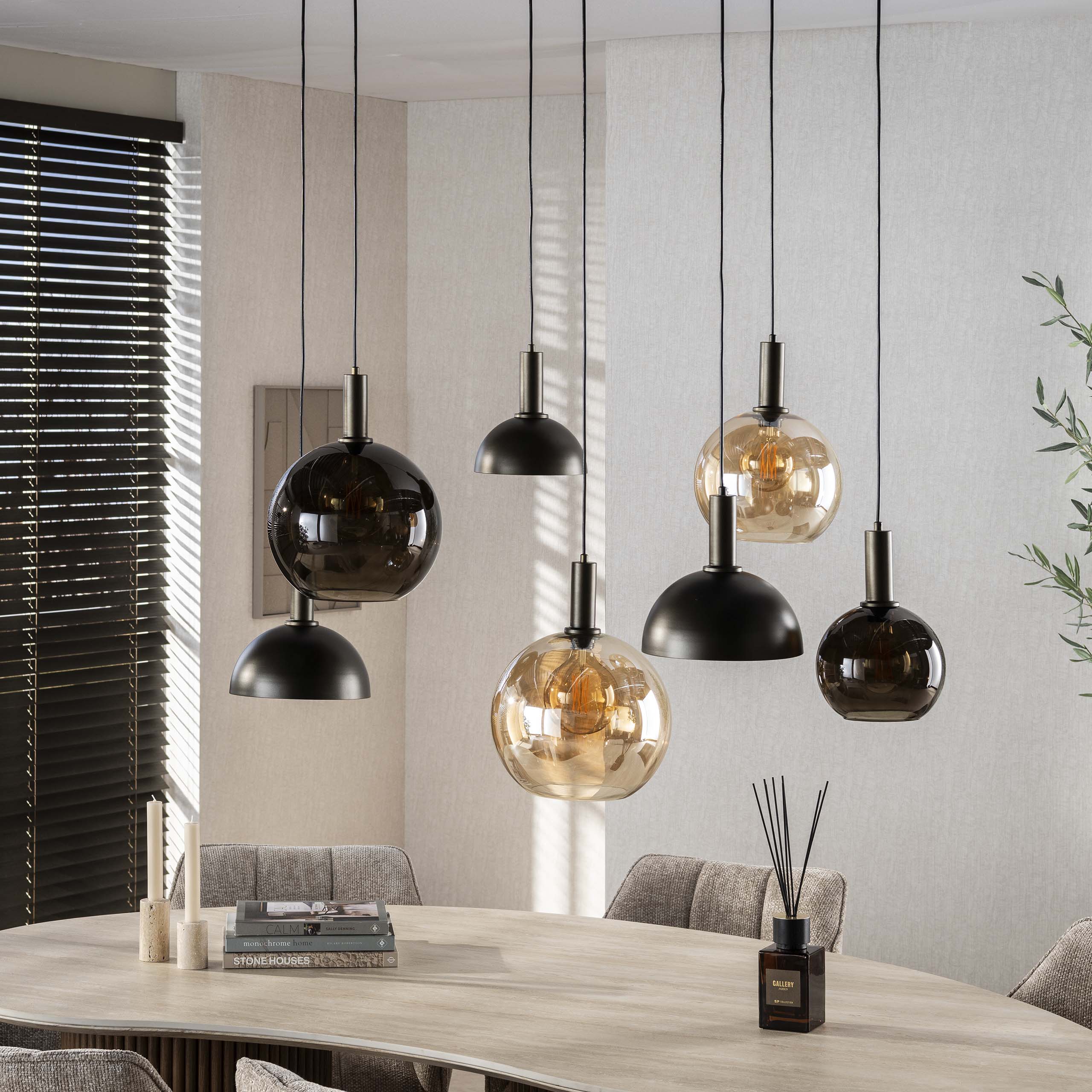 Hanglamp Cluster 4 3 Lichts Sienna Bruin