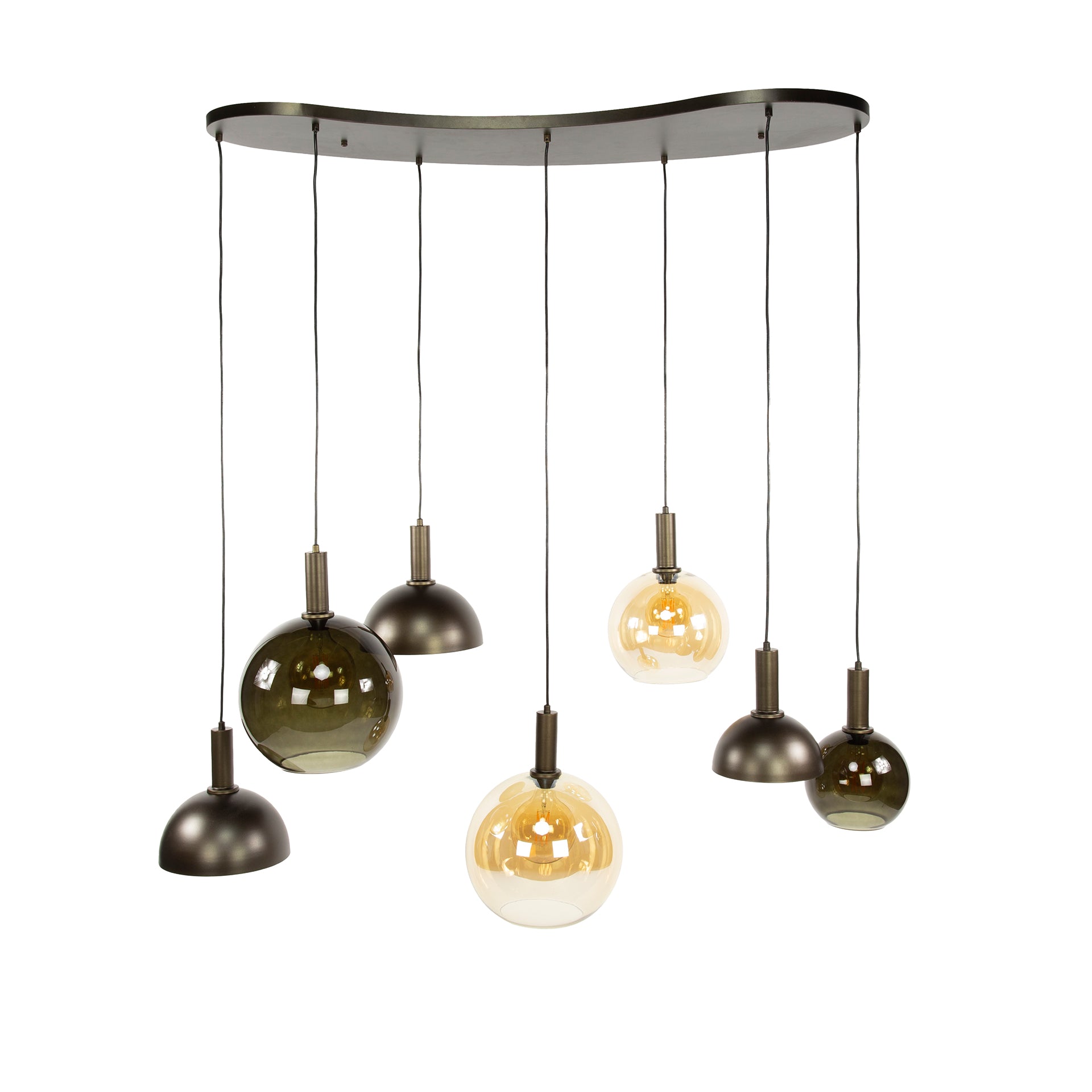 Hanglamp Cluster 4 3 Lichts Sienna Bruin