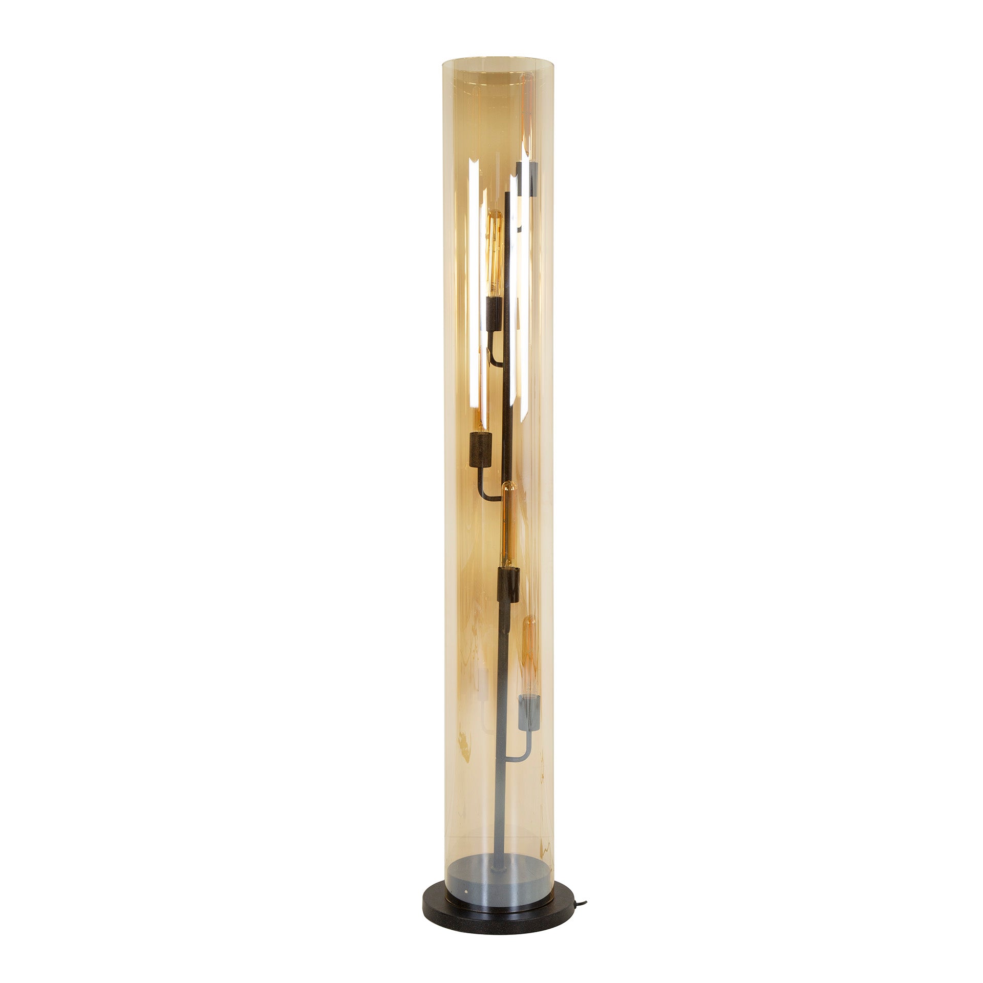 Vloerlamp Tube Glass 5 Lichts Artic Zwart