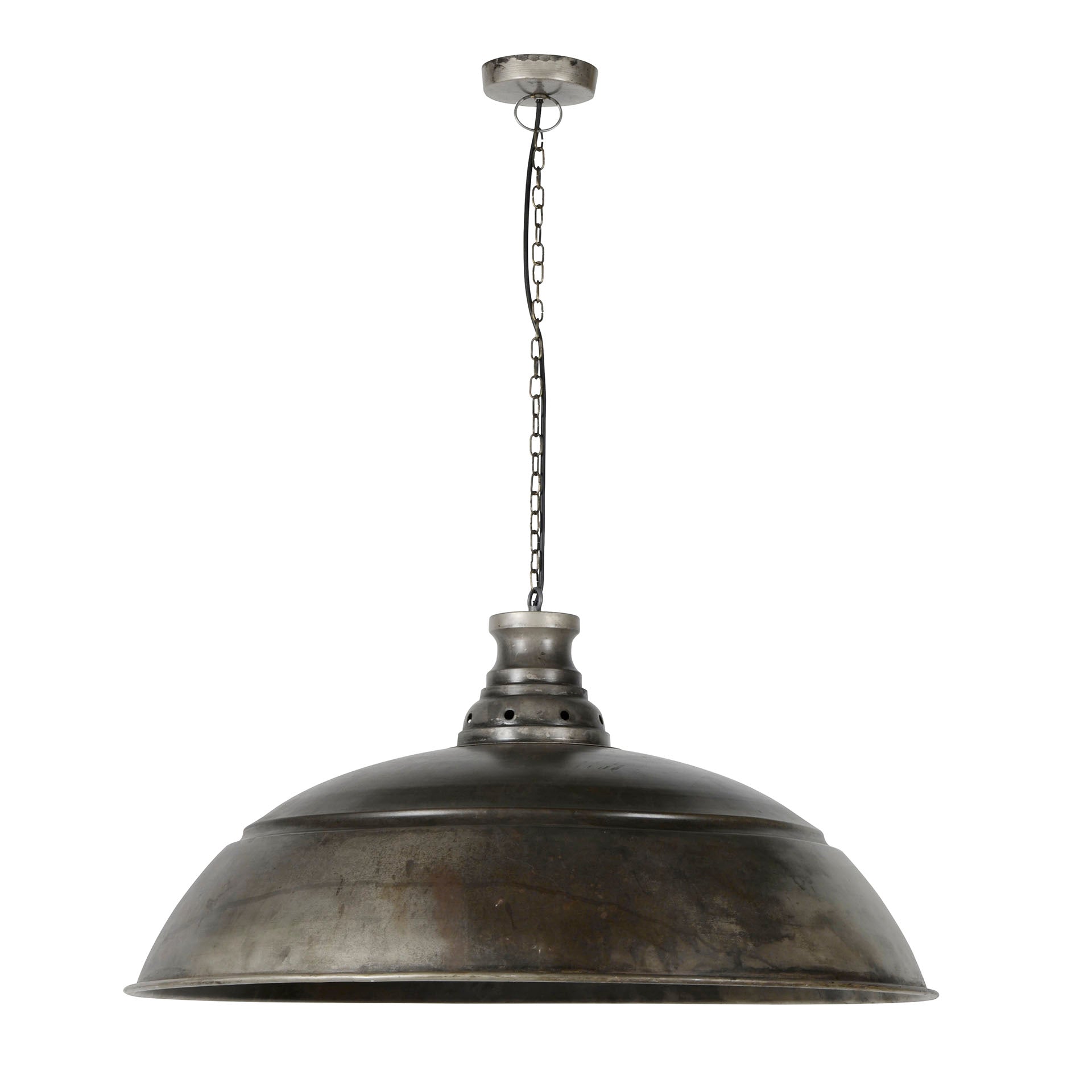Hanglamp Industry 1 Lichts O80Cm Oud Zilver