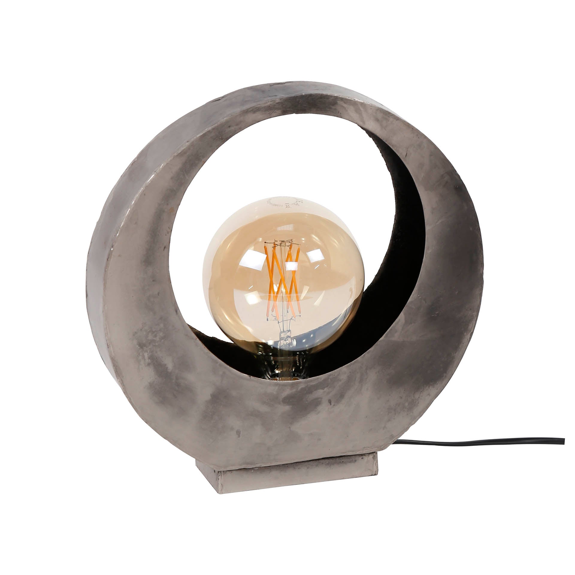 Tafellamp Full Moon 1 Lichts Oud Zilver