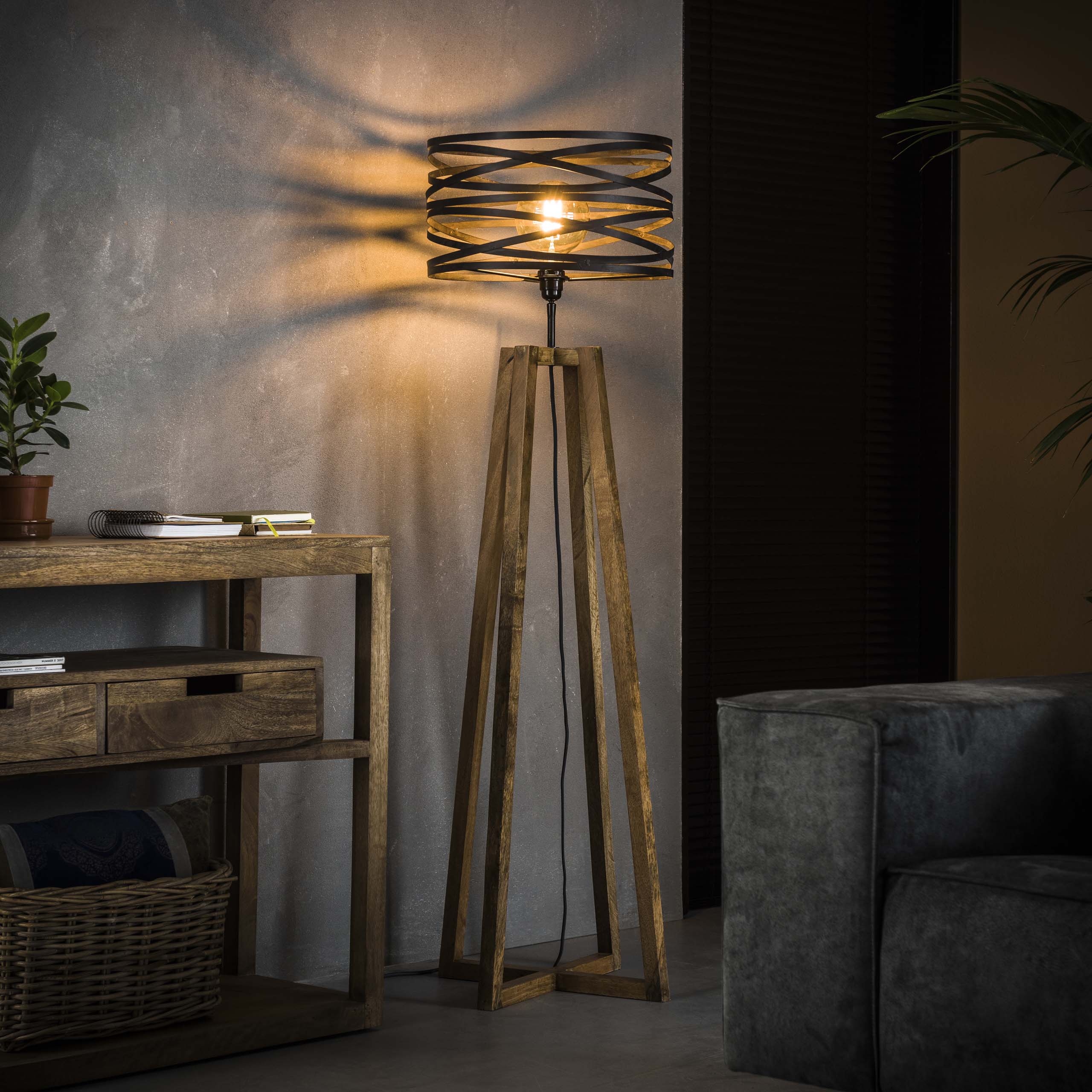 Vloerlamp Twist 1-lichts / Slate grey