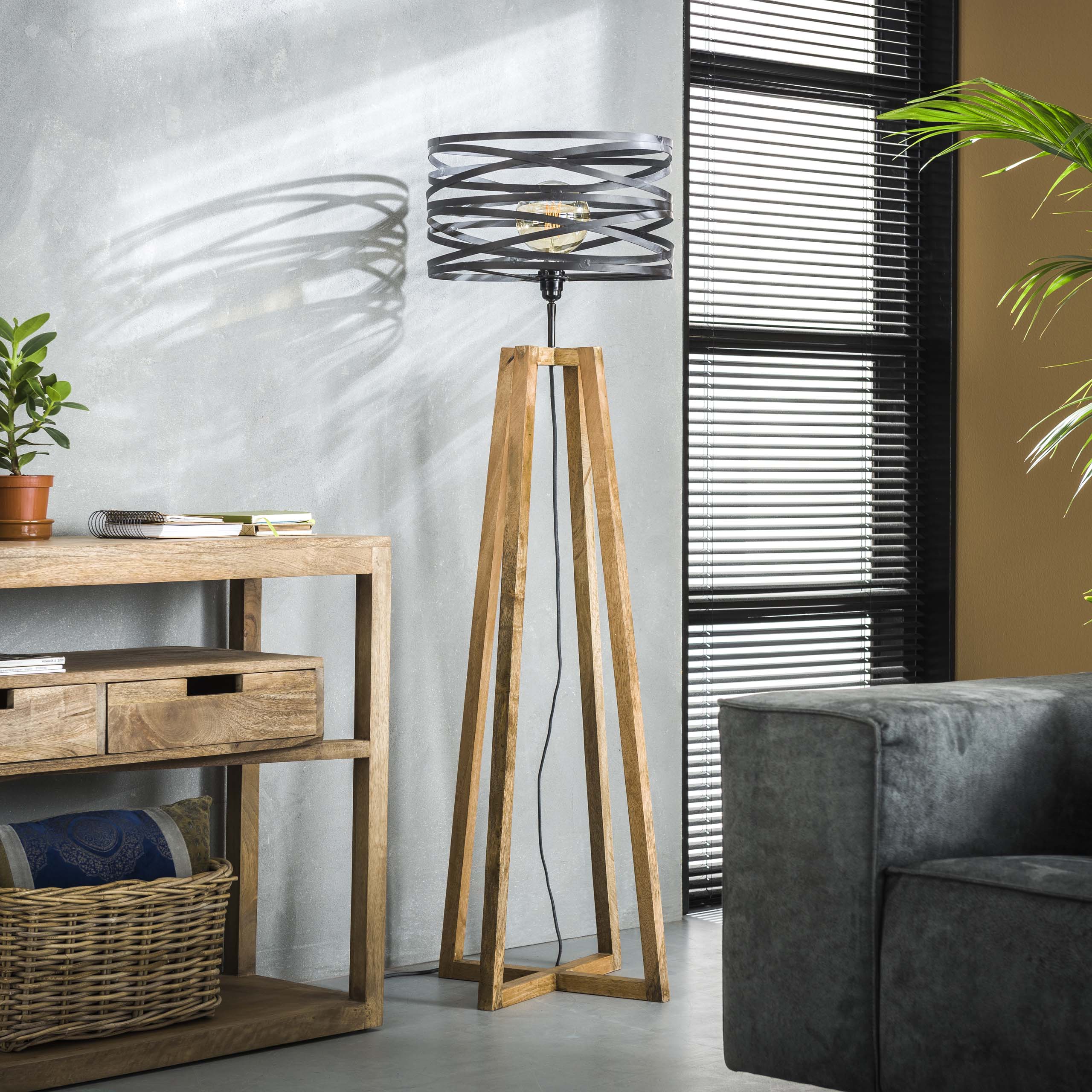 Vloerlamp Twist 1 Lichts Slate Grey