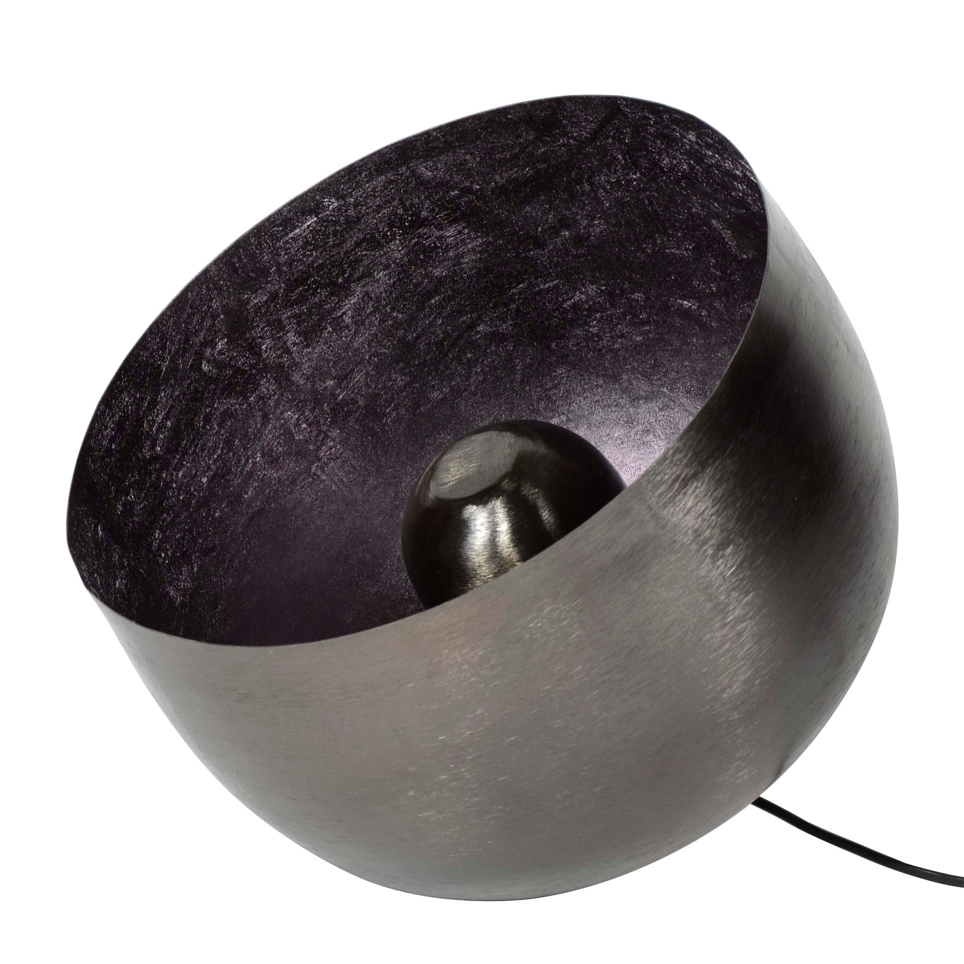 Tafellamp Basket 1 Lichts O36Cm Zwart Nikkel