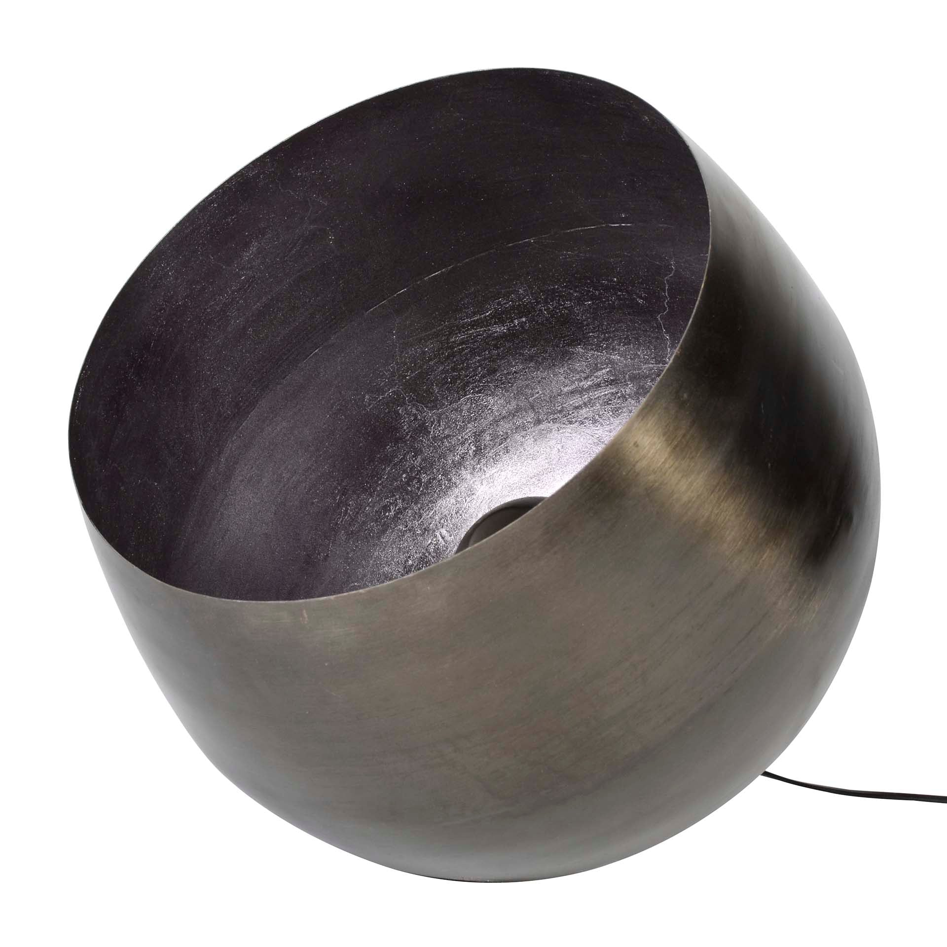 Tafellamp Basket 1 Lichts O50Cm Zwart Nikkel