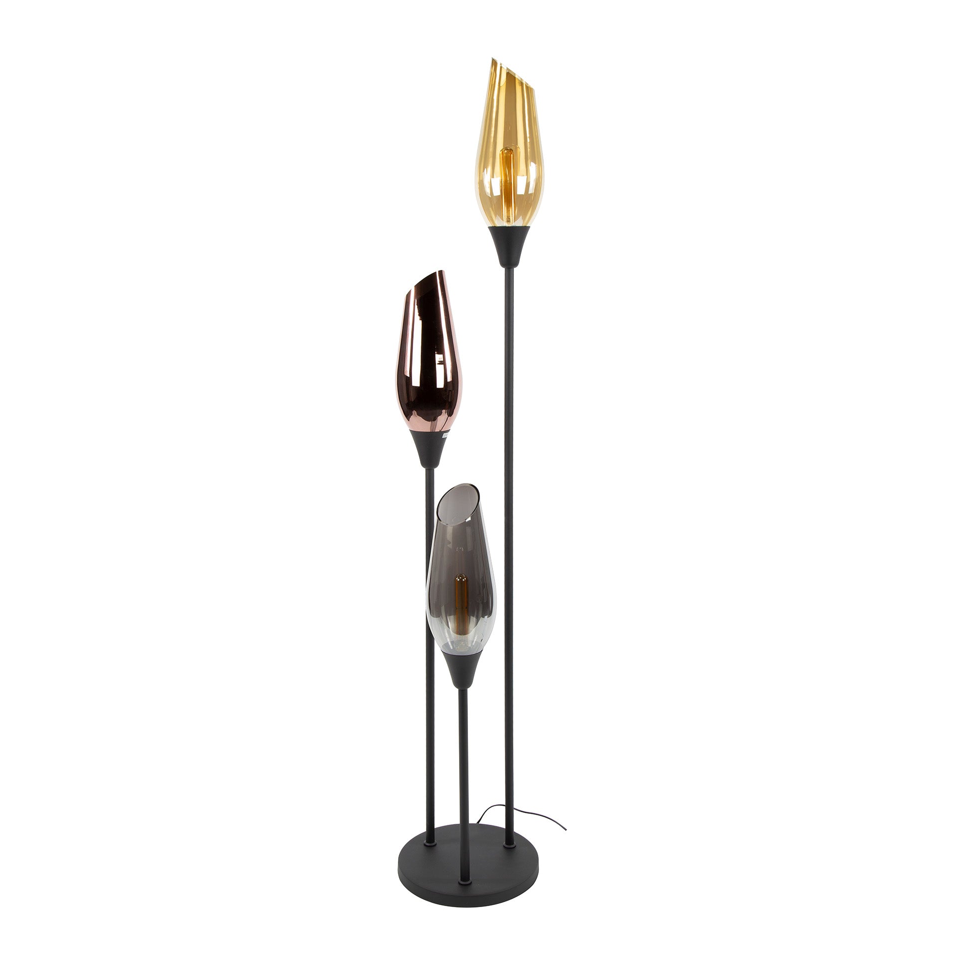 Vloerlamp Cocoon 3 Lichts Zwart