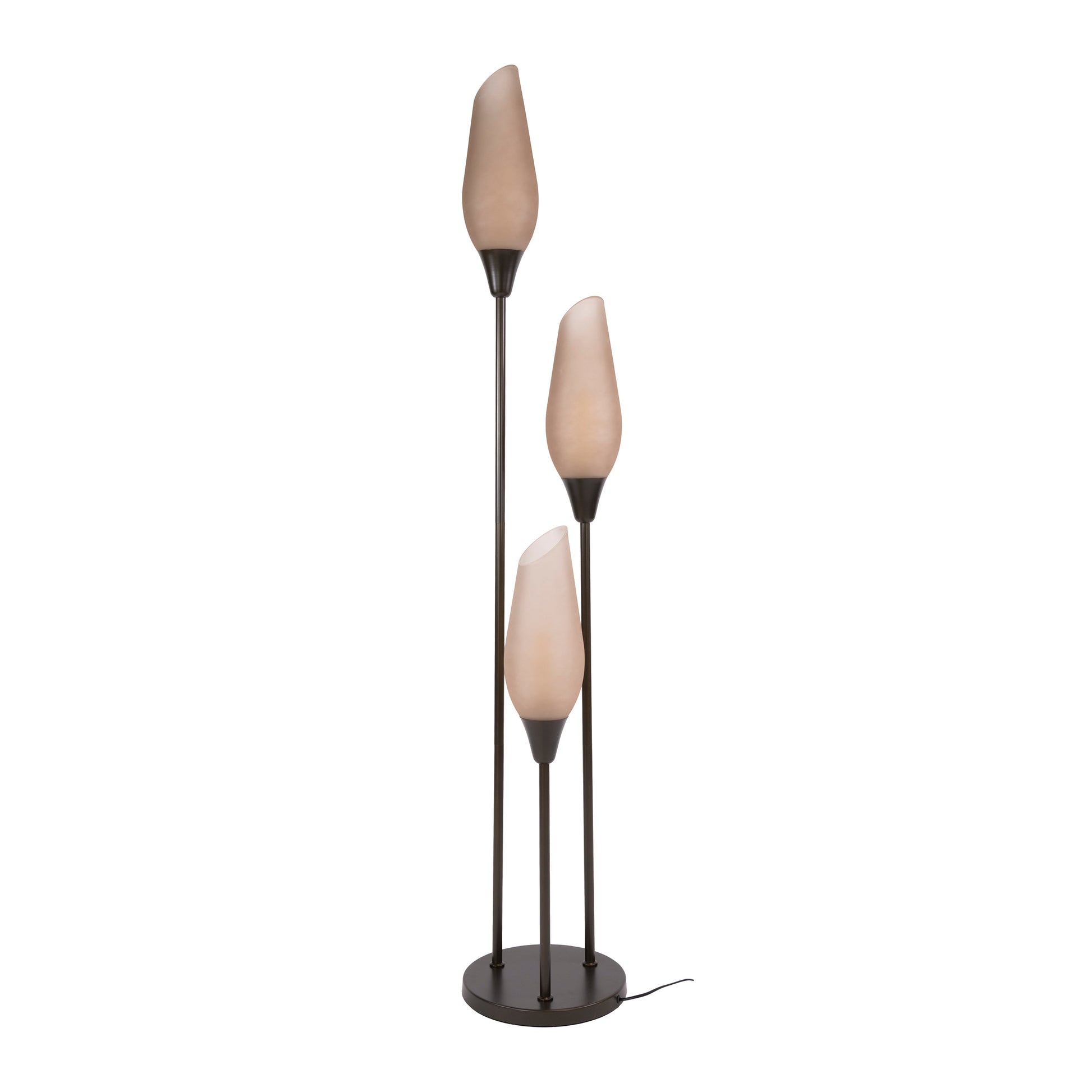 Vloerlamp Cocoon 3-lichts / Sienna bruin-frosted