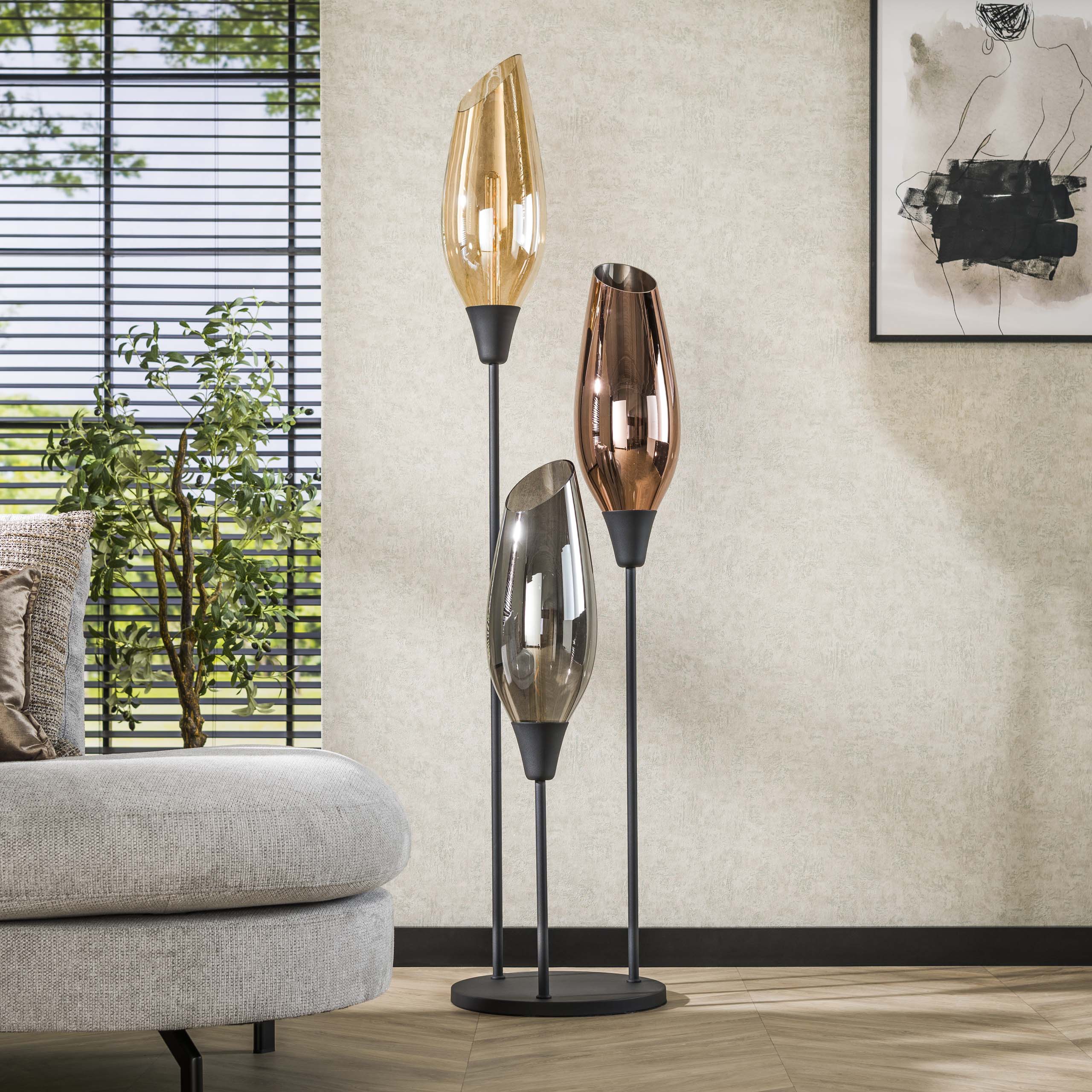 Vloerlamp Cocoon Xl 3 Lichts Zwart