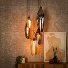 Hanglamp Cocoon Getrapt 5 Lichts Zwart