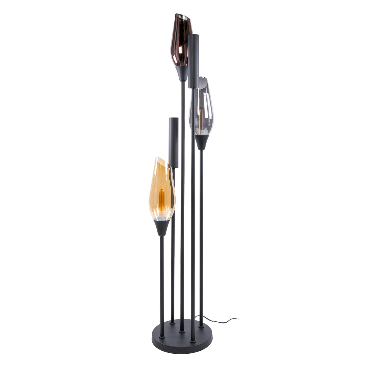 Vloerlamp Cocoon 5-lichts / Zwart