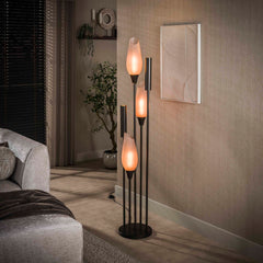 Vloerlamp Cocoon 5-lichts / Sienna bruin-frosted