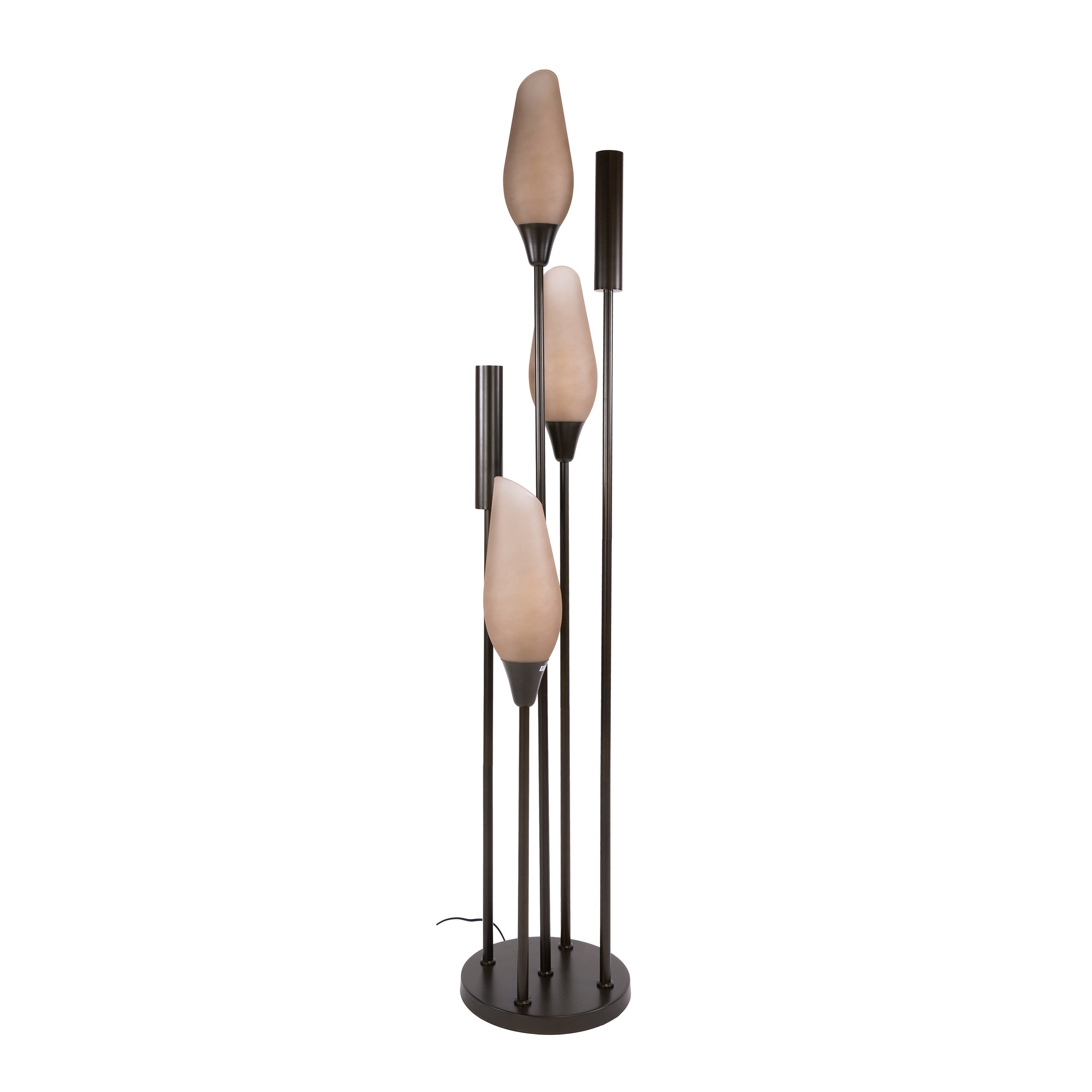 Vloerlamp Cocoon 5-lichts / Sienna bruin-frosted