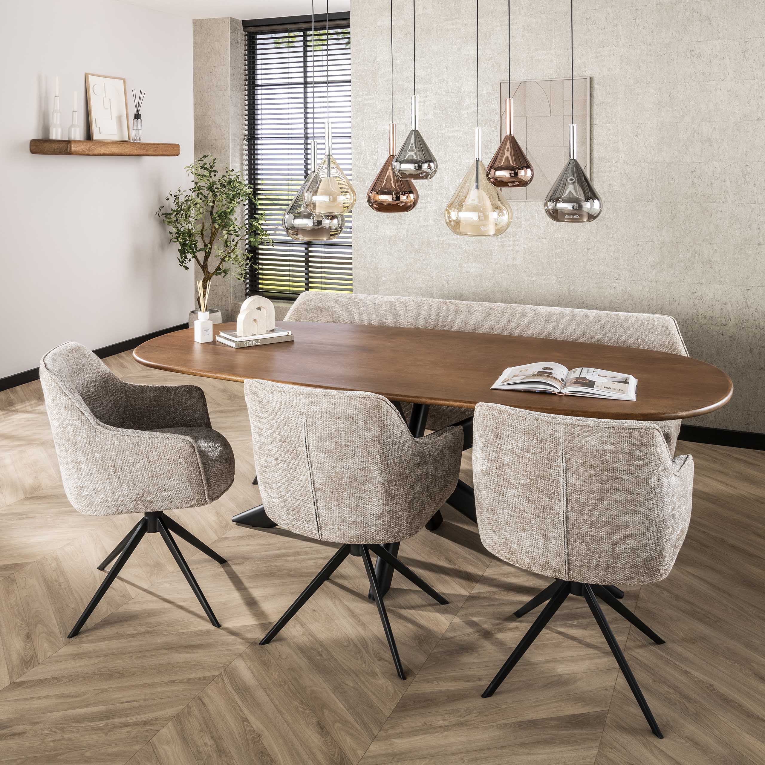 Hanglamp Wings 4 3 Lichts Zwart